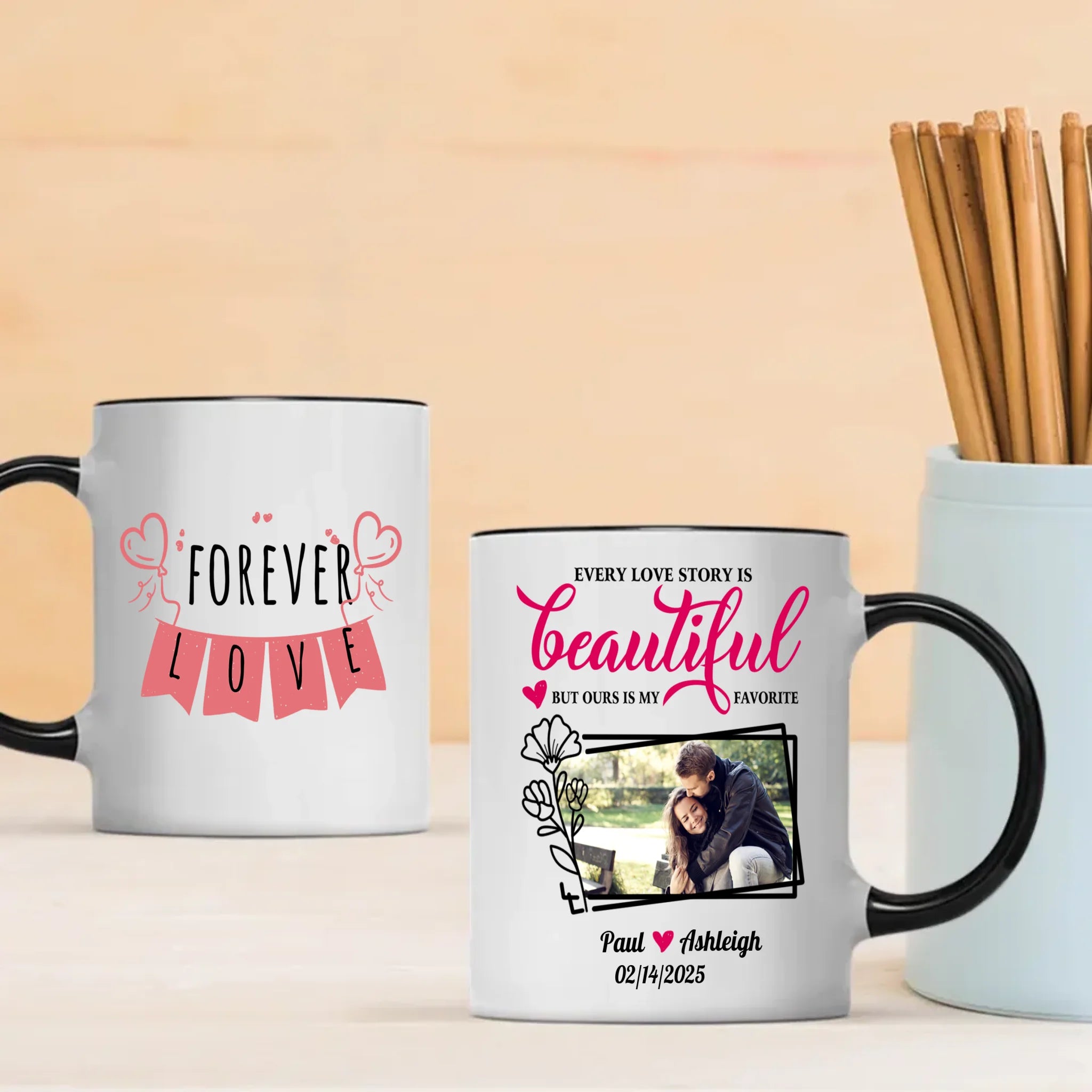 Hot Magic Mug with Forever Love Design A Personalized Gift Perfect for Couples