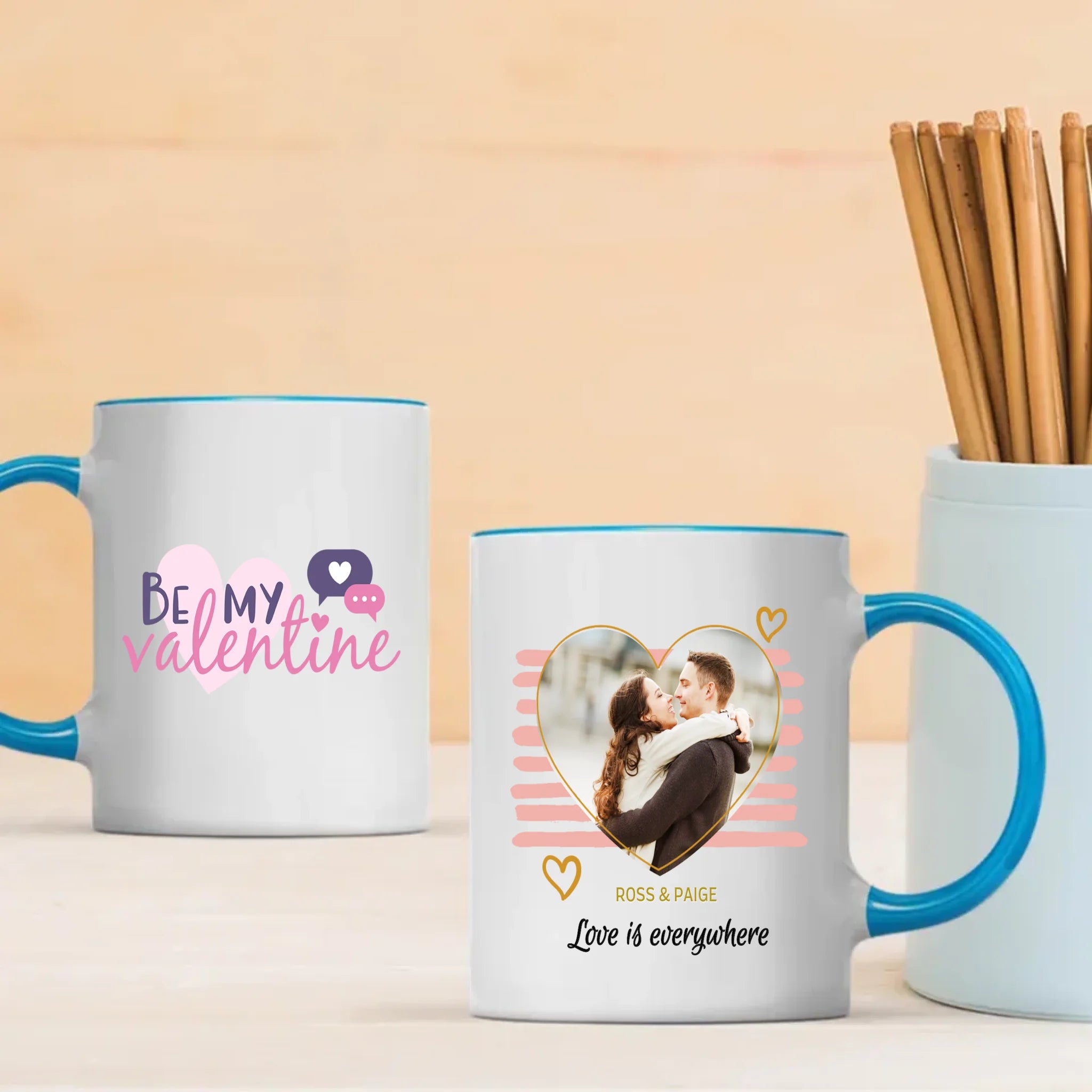 Love Is Everywhere Personalized Photo Mug A Unique Romantic Gift for Couples - 89Prints