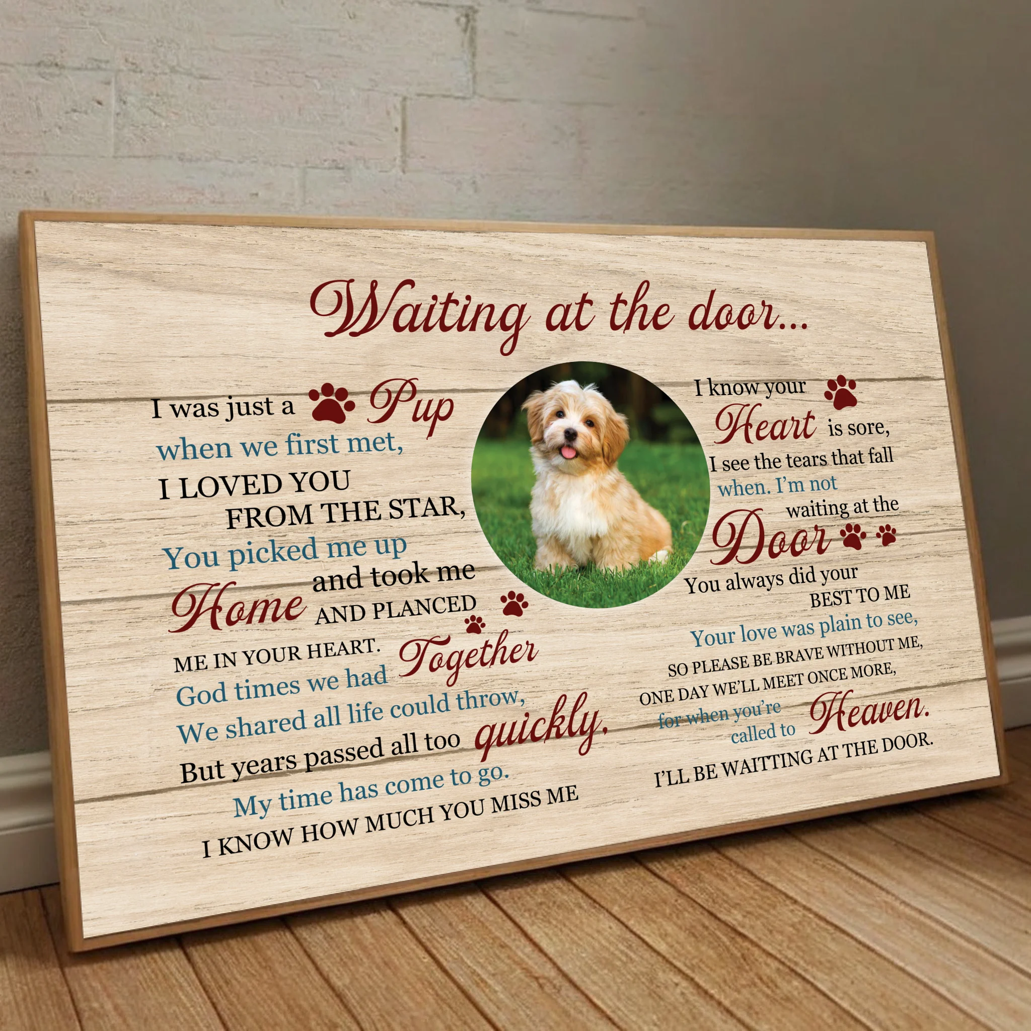 Create a Custom Dog Tribute Personalized Memorial Gift to Honor Your Loyal Pet - 89Prints