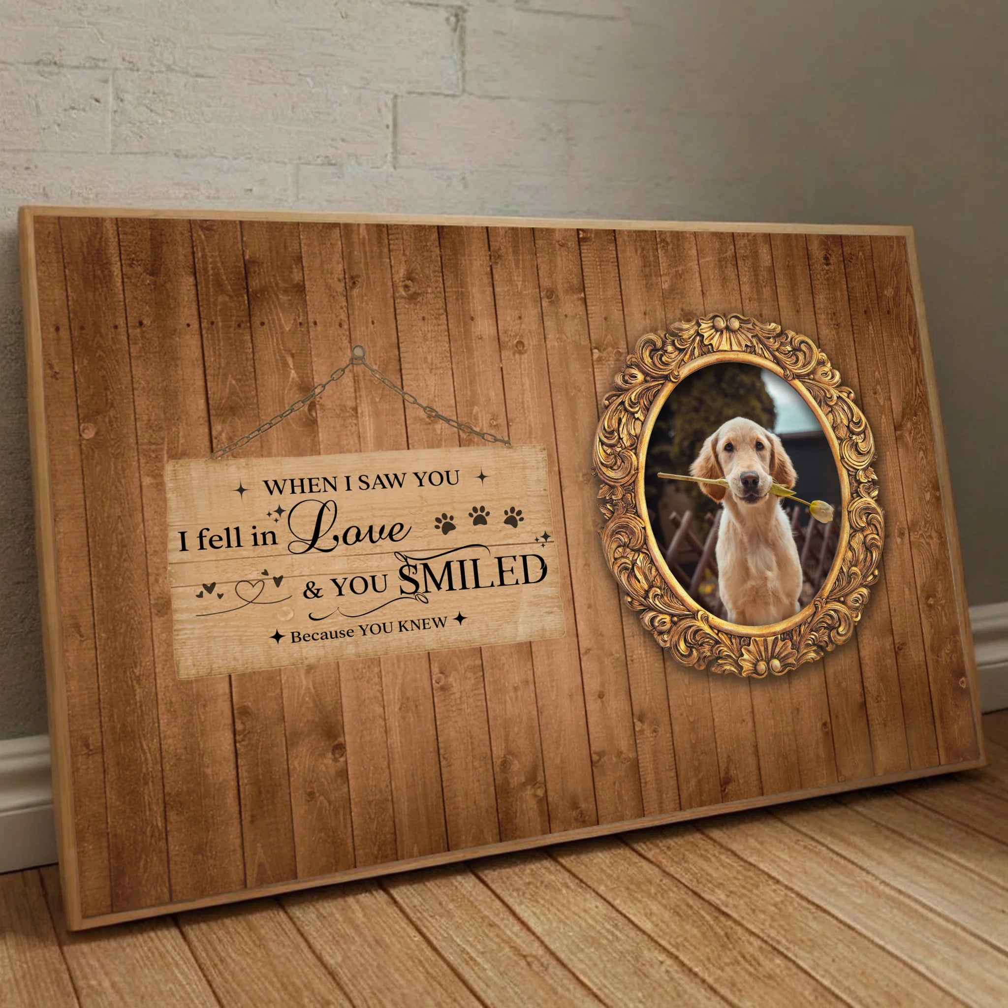 Create a Personalized Pet Portrait Gift With the Message When I Saw You I Fell in Love - 89Prints