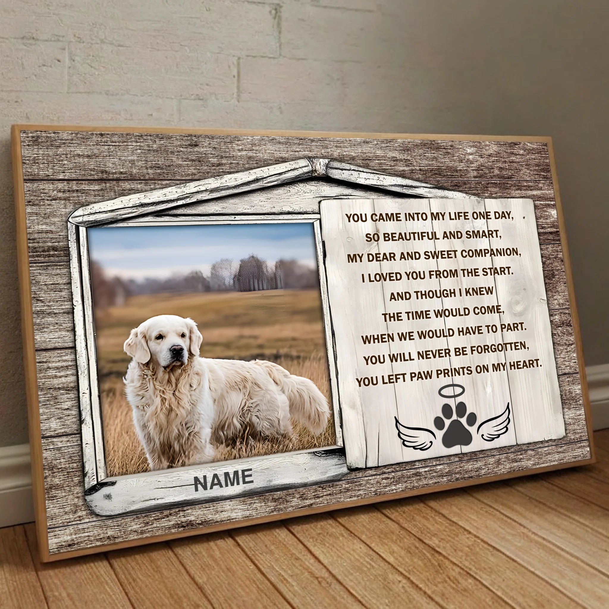 89Prints-Forever in Our Hearts – Personalized Pet Memorial Poster to Cherish Every Paw Print