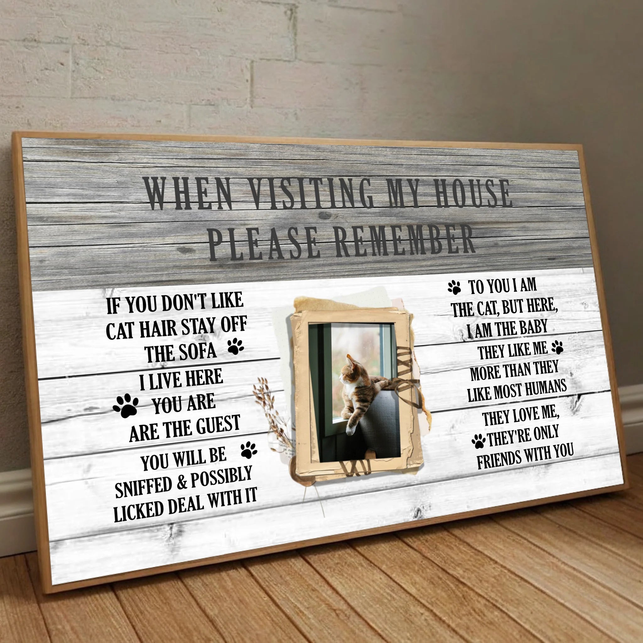 89Prints-Personalized Cat Poster – Funny Cat Rules for Every Cat Lover