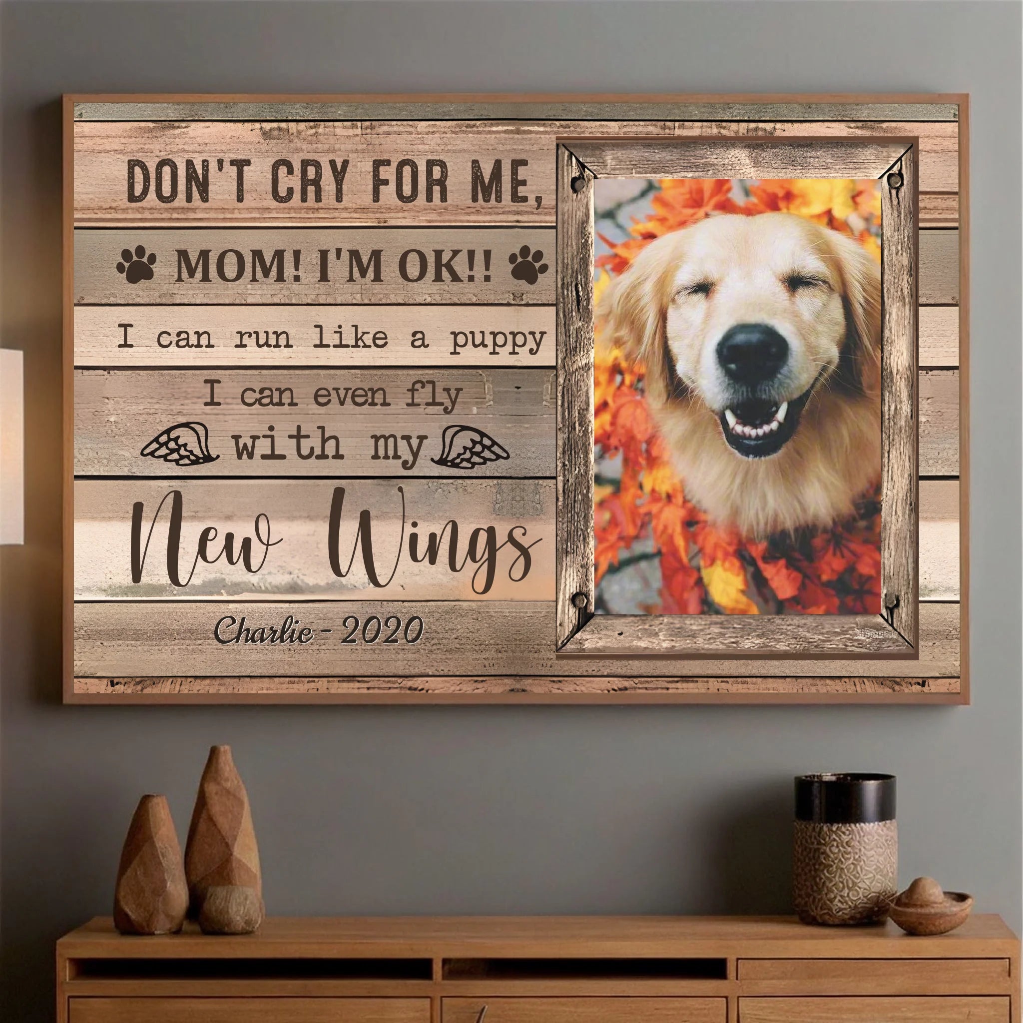 Customizable Pet Memorial Poster – Because Some Goodbyes Last Forever-89Prints