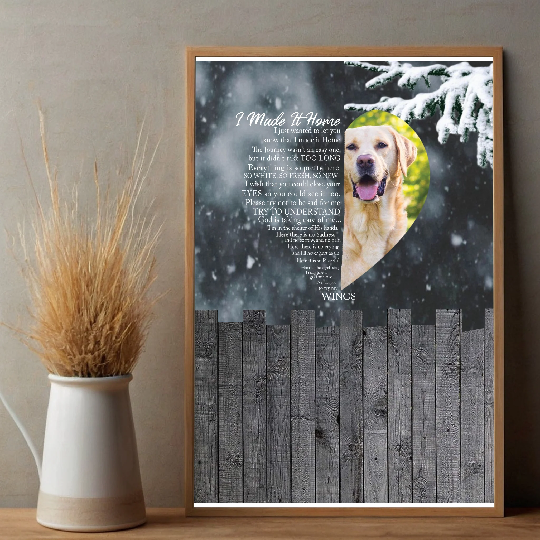 A Home With Lovely Angel Dogs – Custom Dog Memorial Poster to Honor Your Pup’s Memory - 80Prints