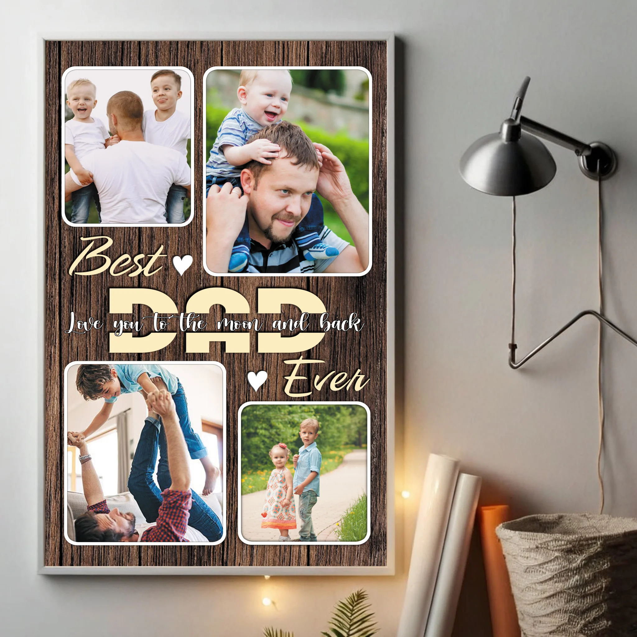 Personalized Best Dad Ever Poster Custom Fathers Day Gift from Kids - 89Prints