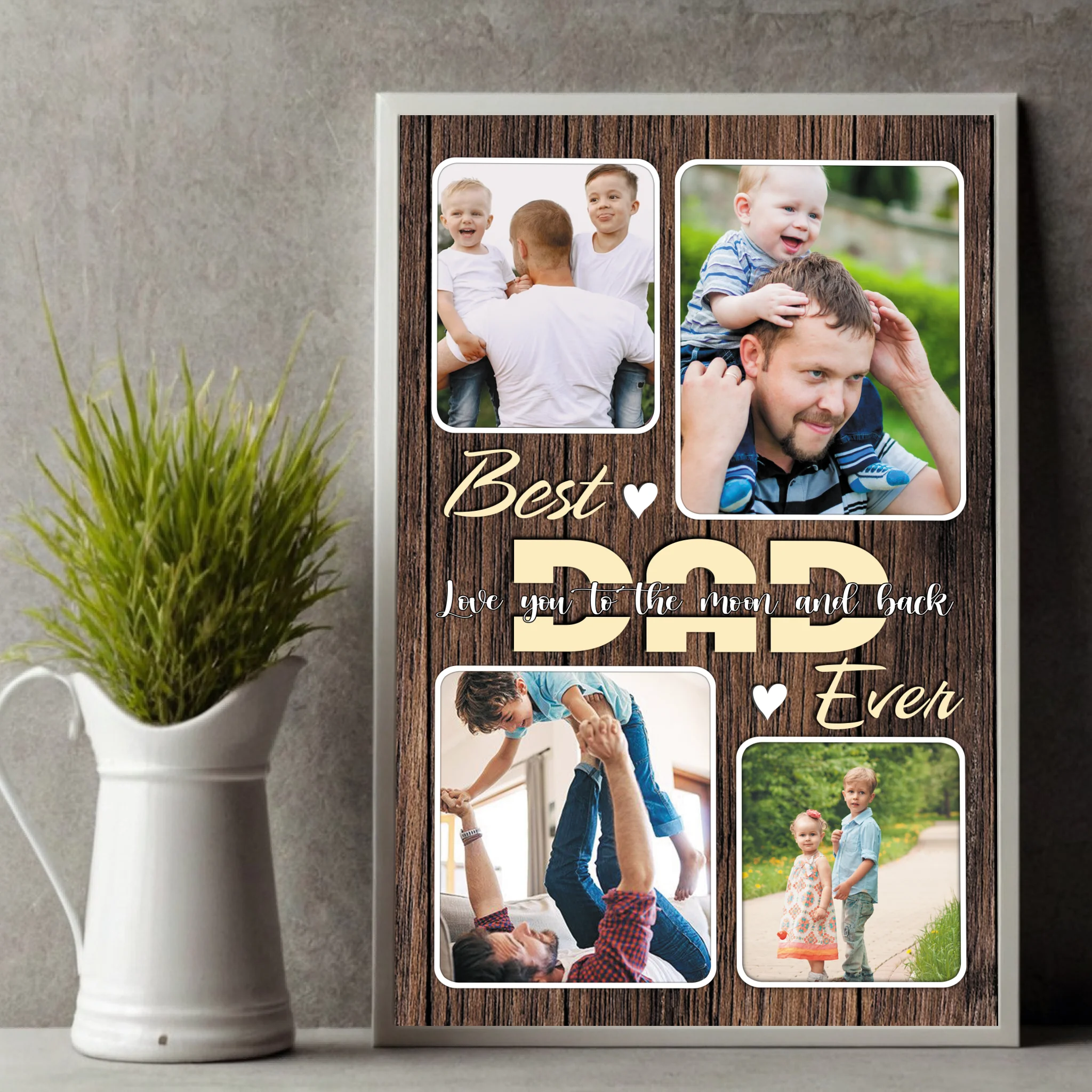 Personalized Best Dad Ever Poster Custom Fathers Day Gift from Kids - 89Prints
