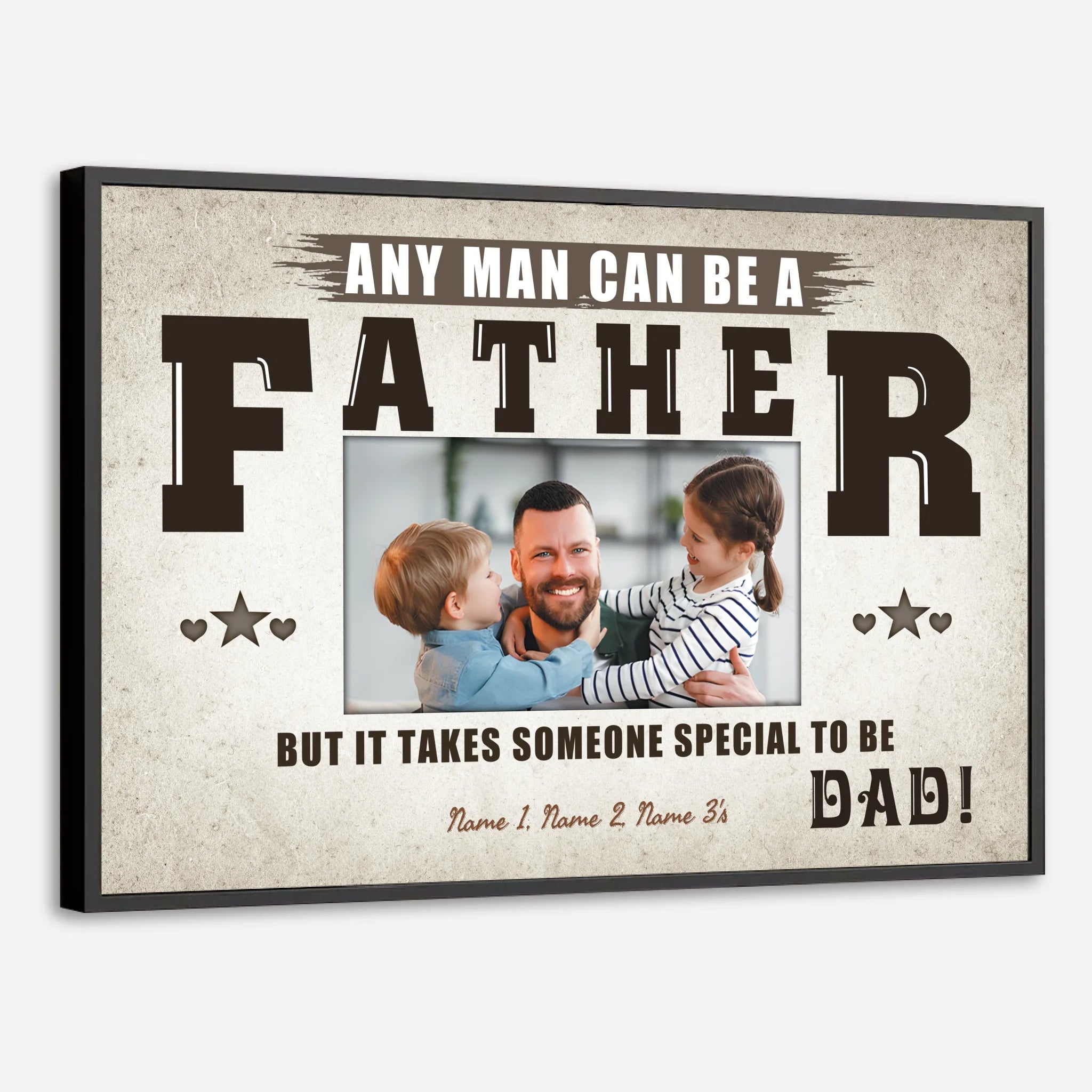 Customizable Photo Poster Gratitude Heart A Real Father - 89Prints