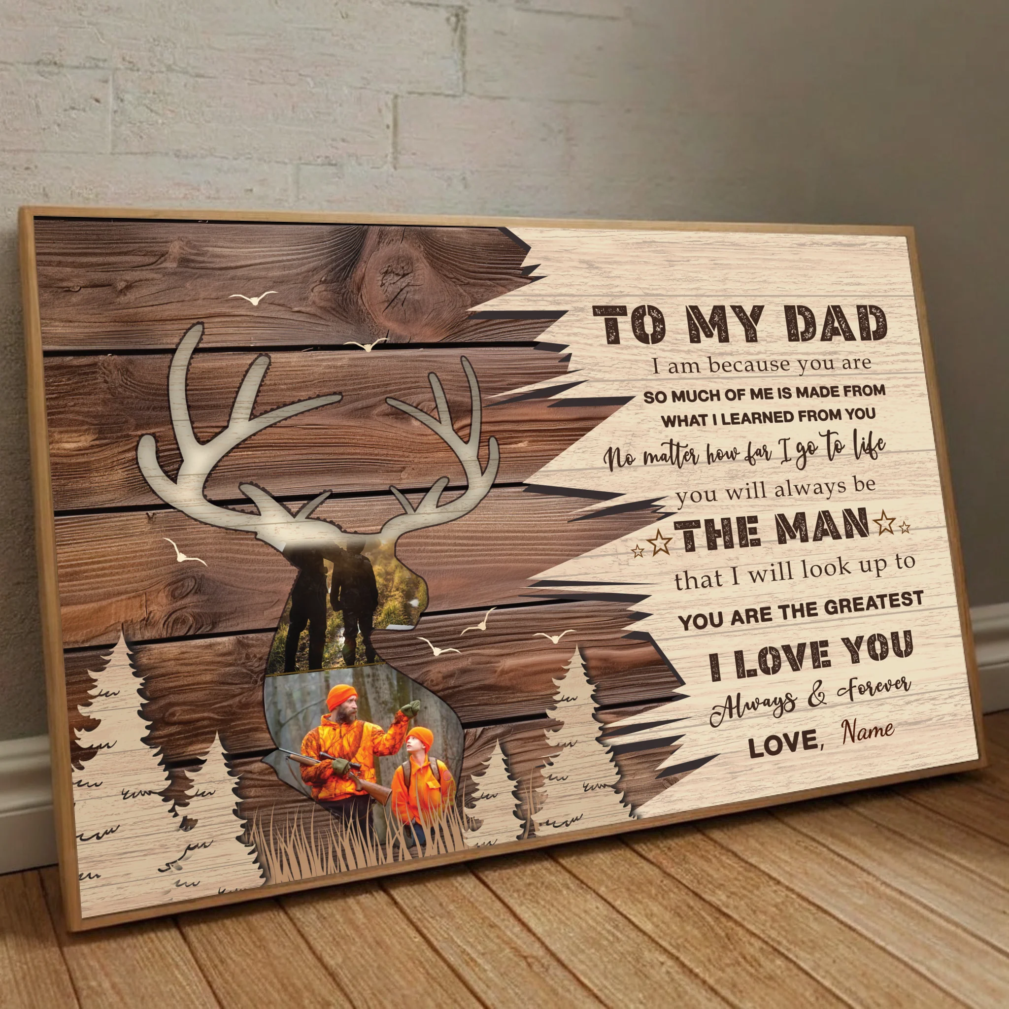 Celebrate Dad with Custom Photos and Heartfelt Message The Best Man Poster - 89Prints