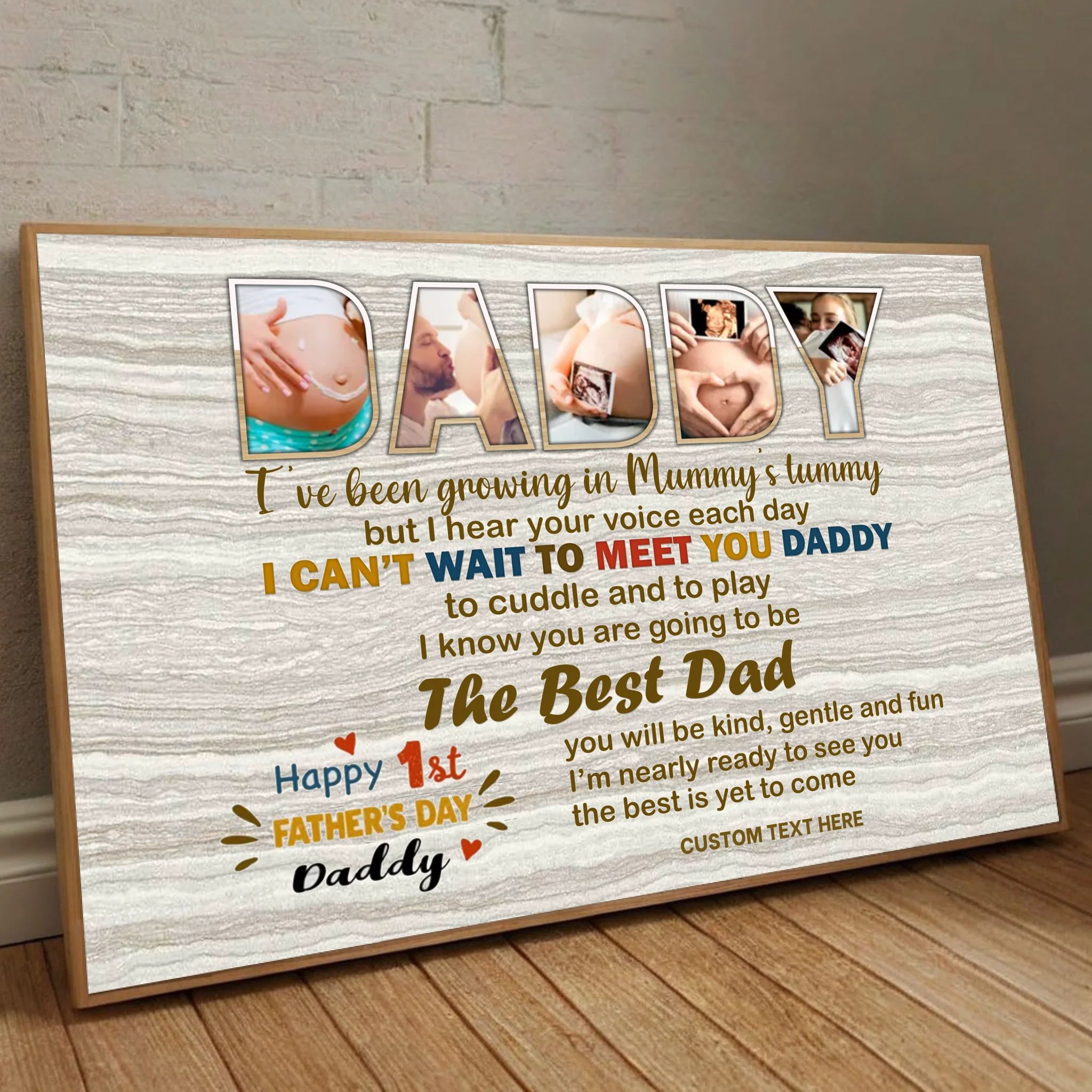 Celebrate Dads First Fathers Day – Custom Poster - 89Prints