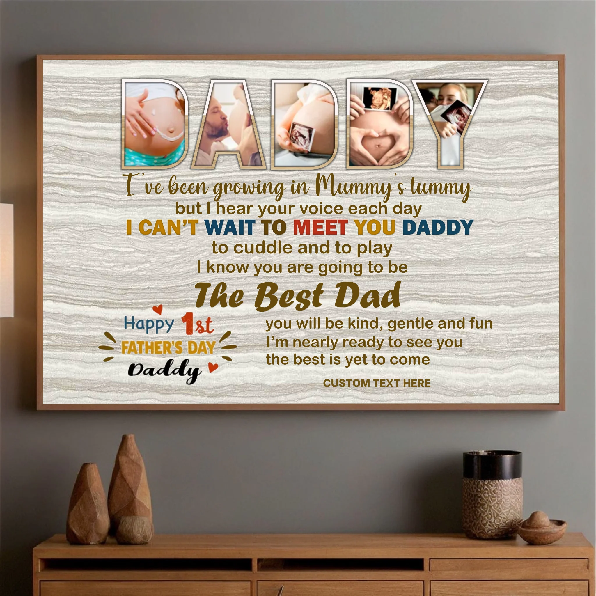 Celebrate Dads First Fathers Day – Custom Poster - 89Prints