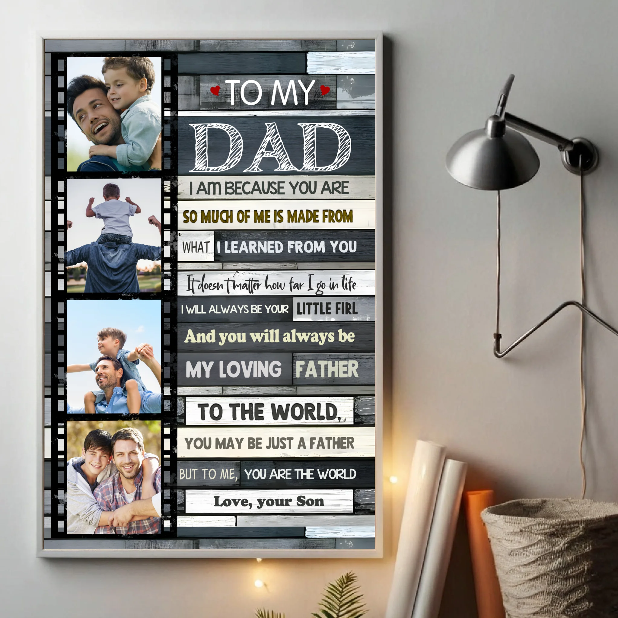 Personalized Father and Child Photo Poster – Celebrate Your Special Bond - 89Prints