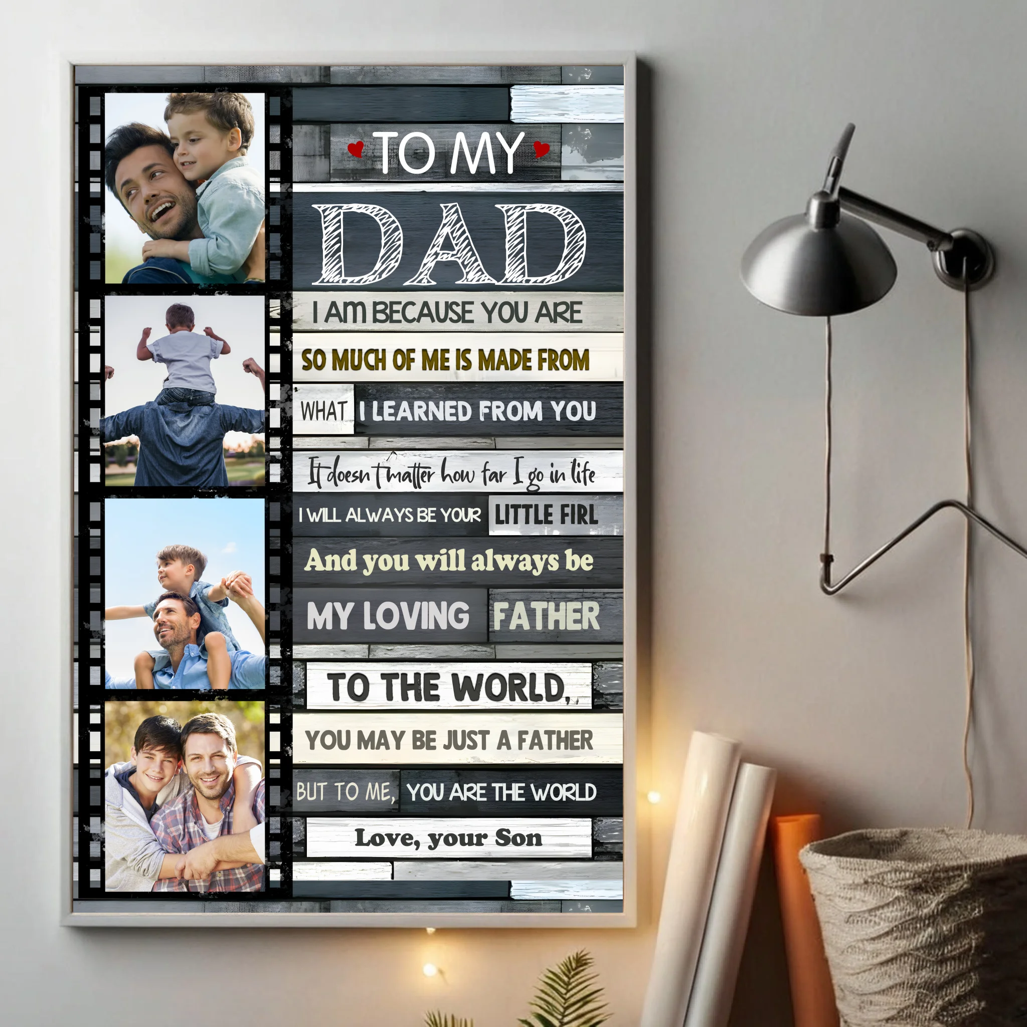 Personalized Father and Child Photo Poster – Celebrate Your Special Bond - 89Prints