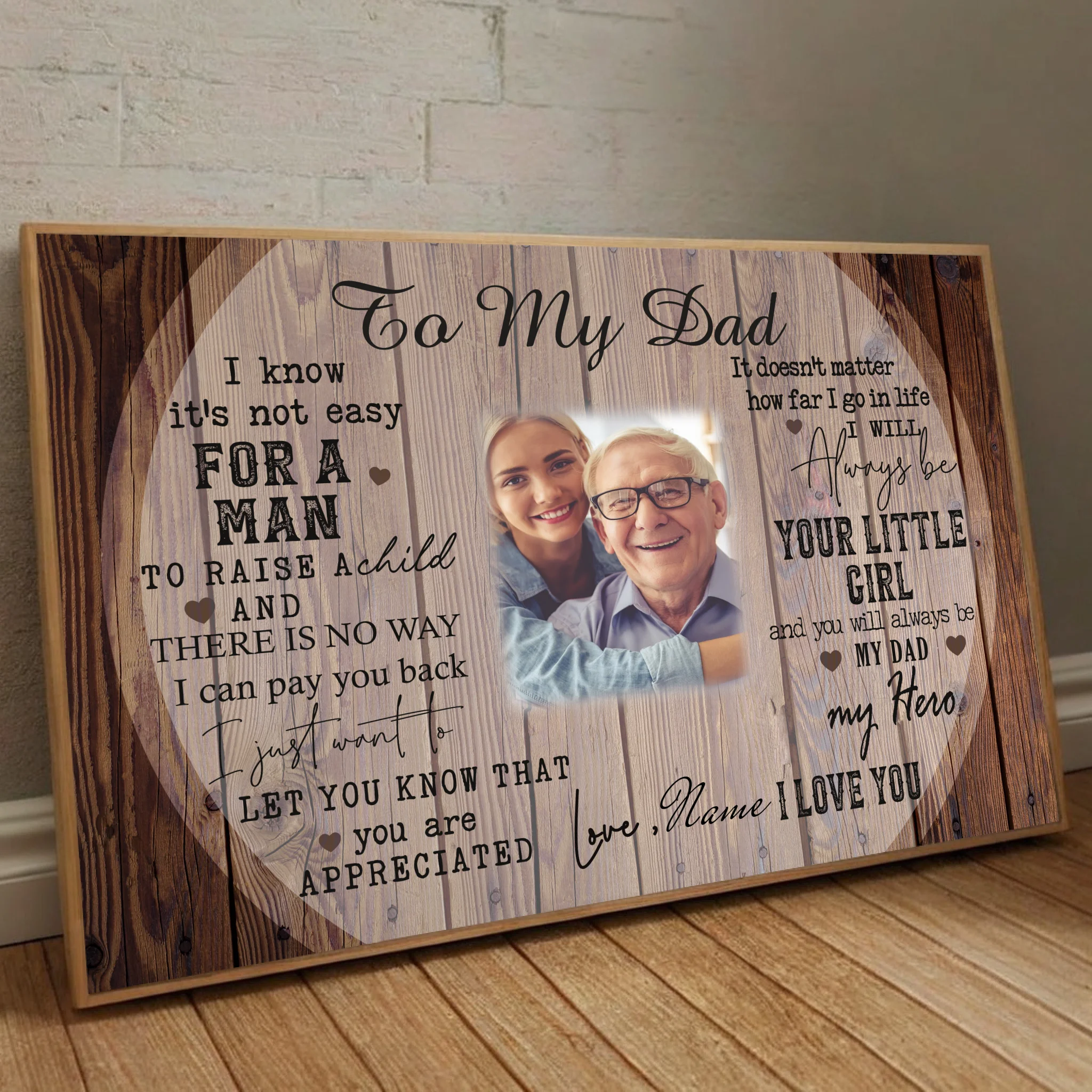 Dad, My Hero Poster – A Personalized Tribute to a Father’s Strength and Love - 89Prints