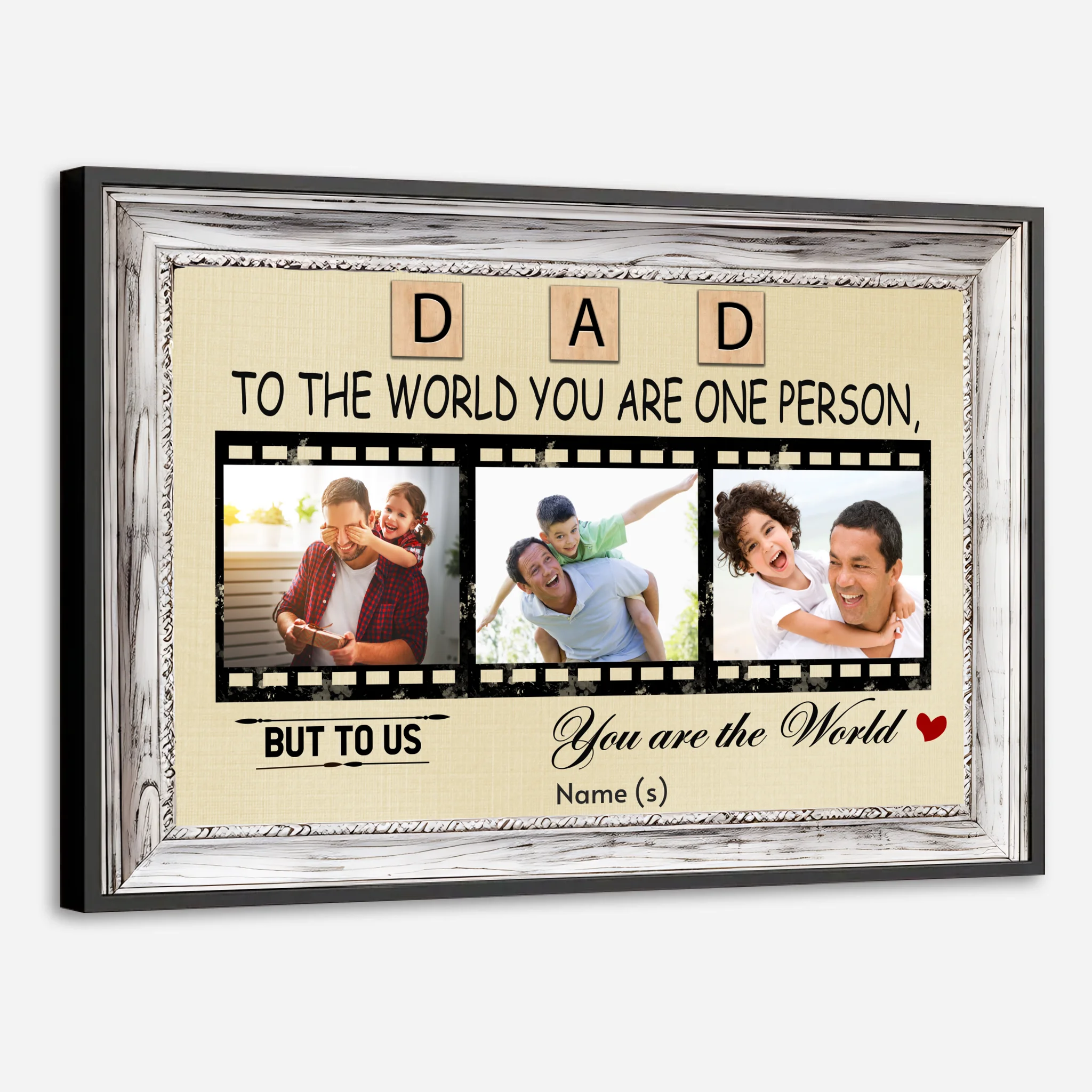 Celebrate Dad with a Personalized “Dad, You’re Our World” Poster - 89Prints