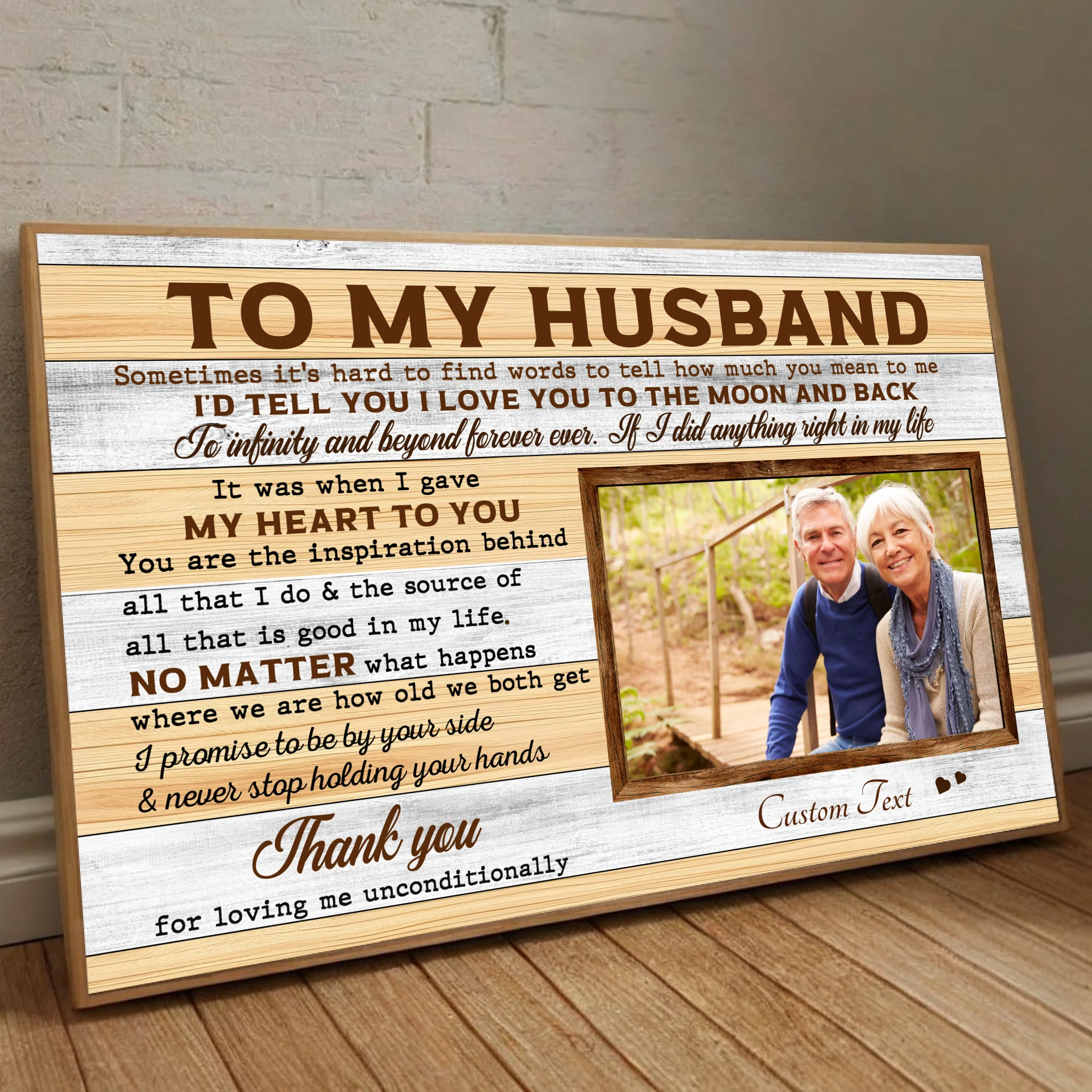 To My Husband – A Personalized Love Poster with Your Words and Memories - 89Prints