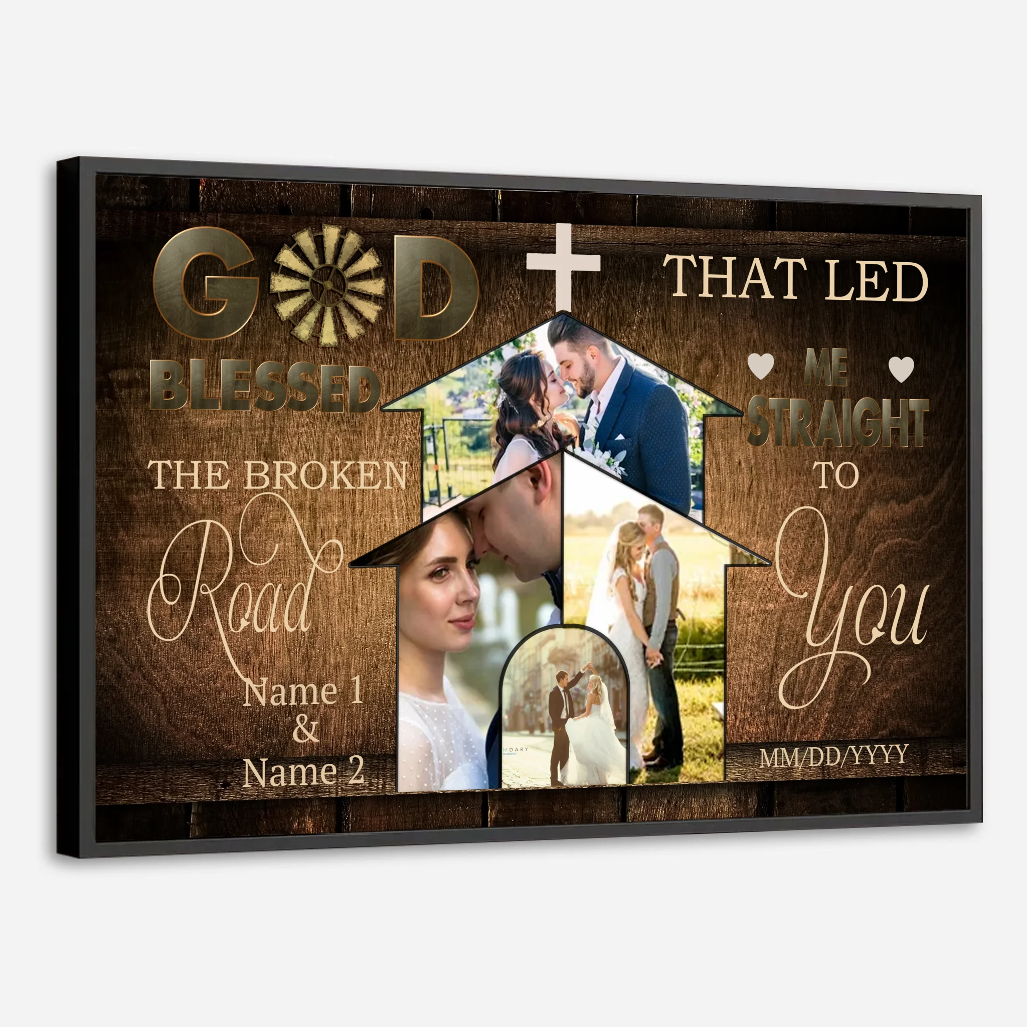Blessed – The Broken Road to You Personalized Love Poster - 89Prints
