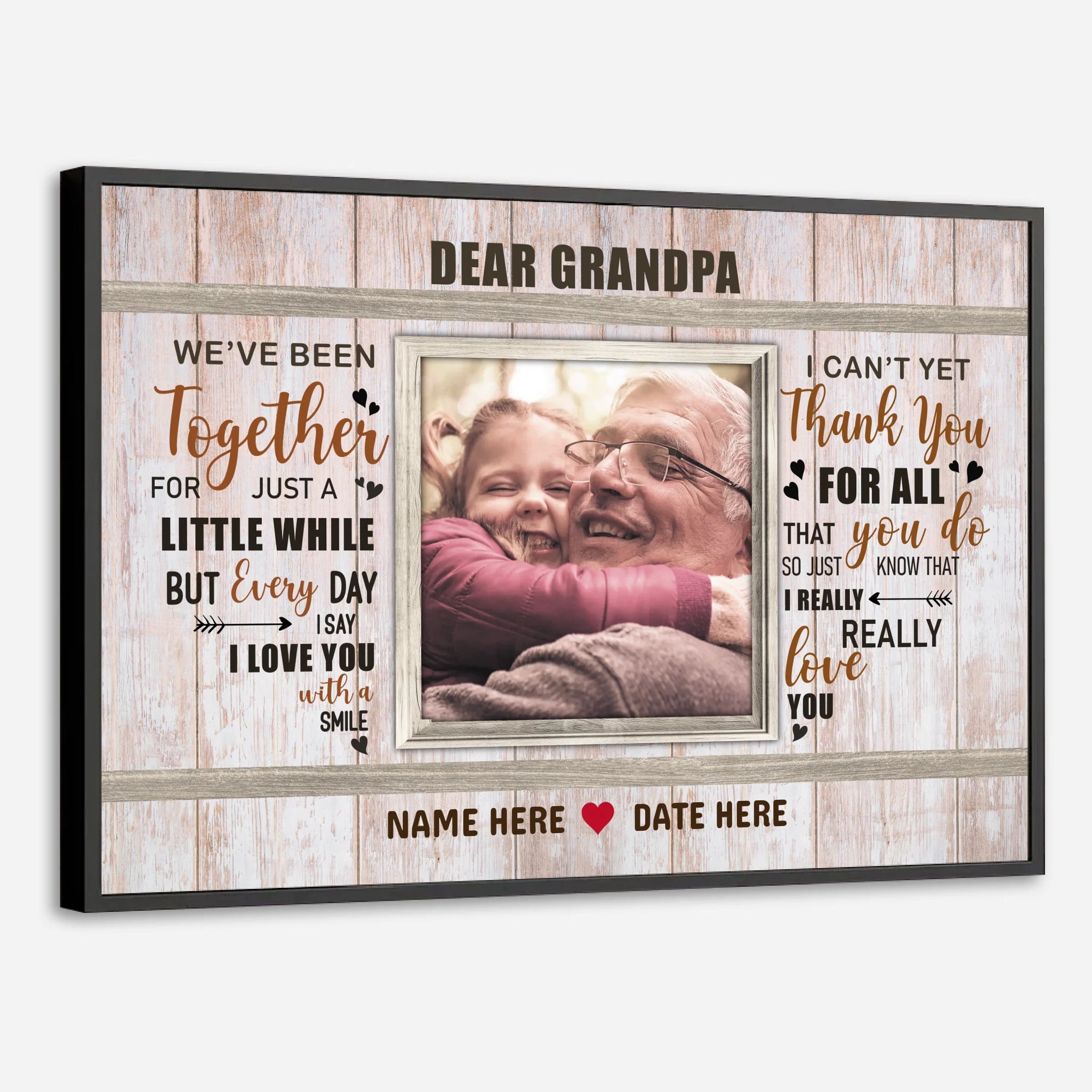 Customizable Grandpa Poster – A Unique Gift of Love from 89Prints
