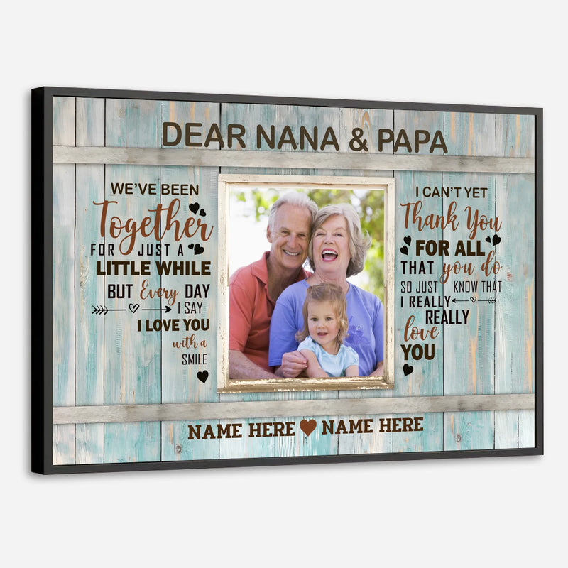 Custom Poster for Nana & Papa – A Personalized Family Keepsake - 89Prints