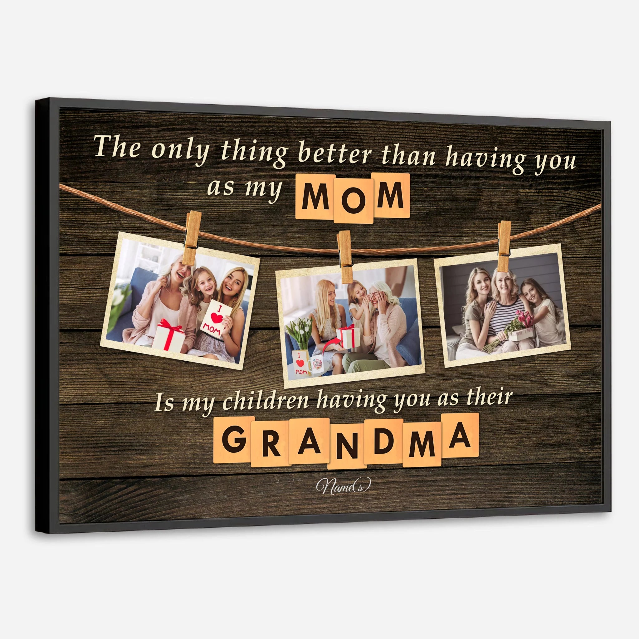 Personalized Mom & Grandma – A Tribute to Generations of Love Poster - 89Prints