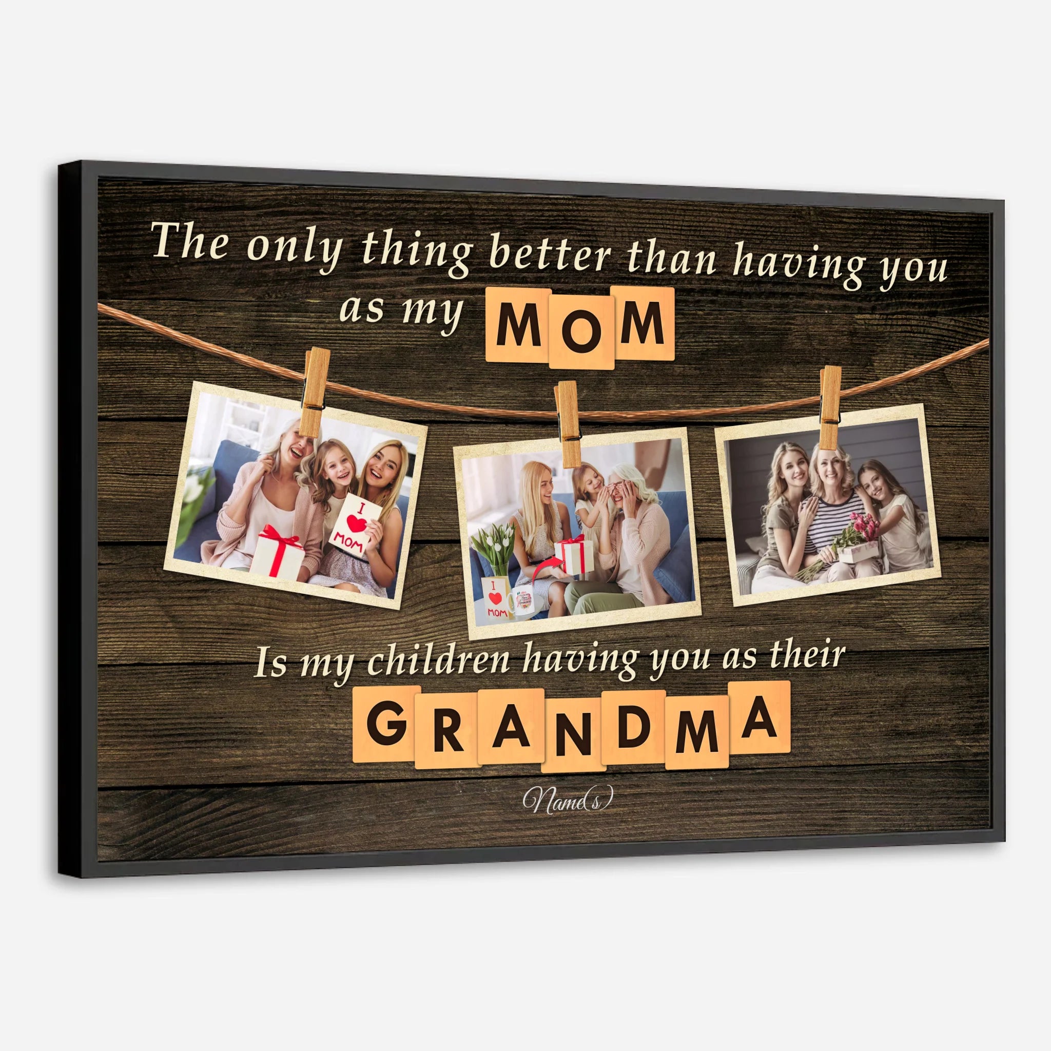 Personalized Mom & Grandma – A Tribute to Generations of Love Poster - 89Prints