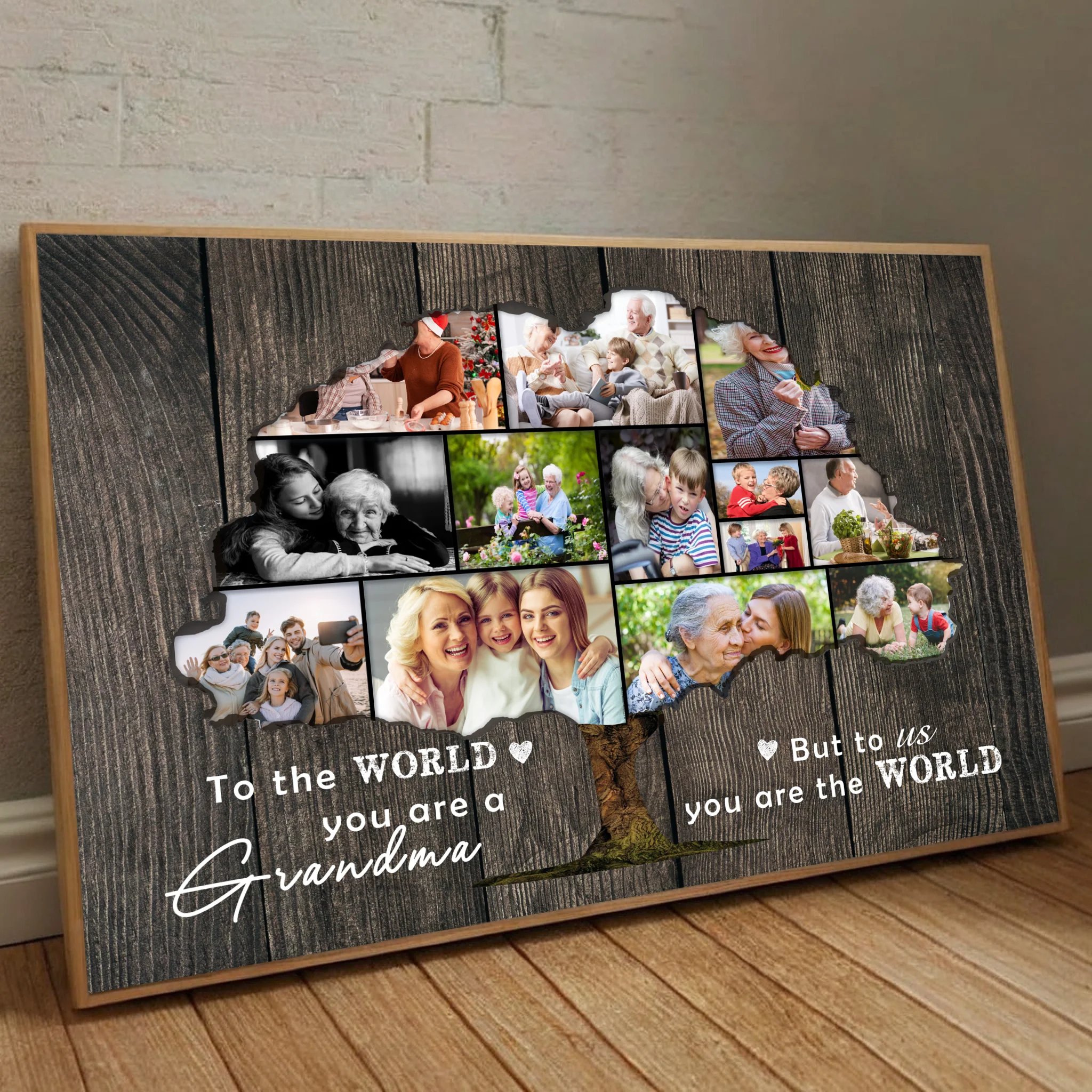 Personalized Family Tree, Grandma – You Are Our World Poster - 89Prints