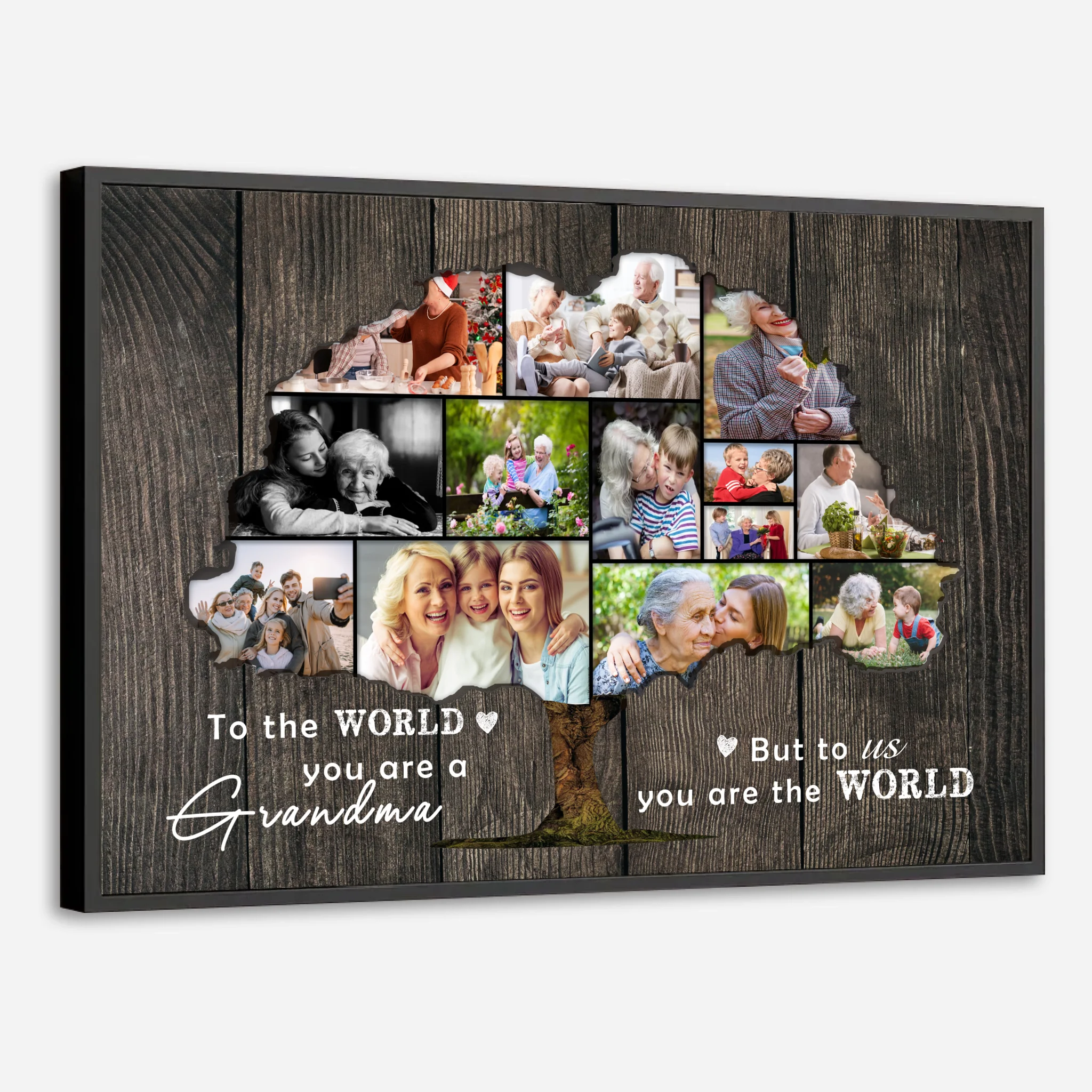 Personalized Family Tree, Grandma – You Are Our World Poster - 89Prints