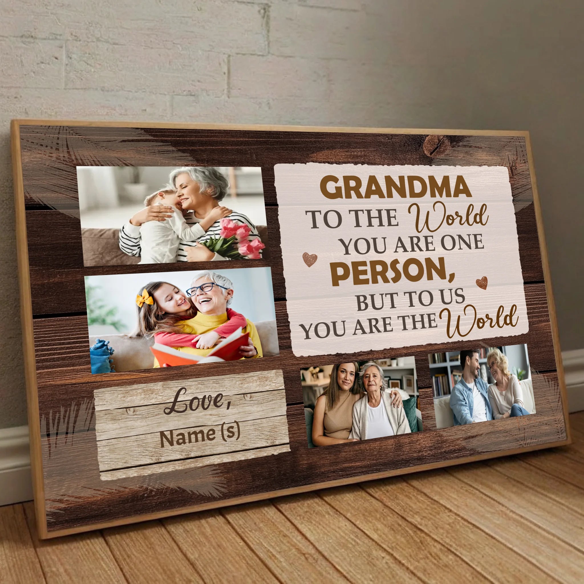 Loving Tribute from the Heart – Personalized Poster for Grandma - 89Prints