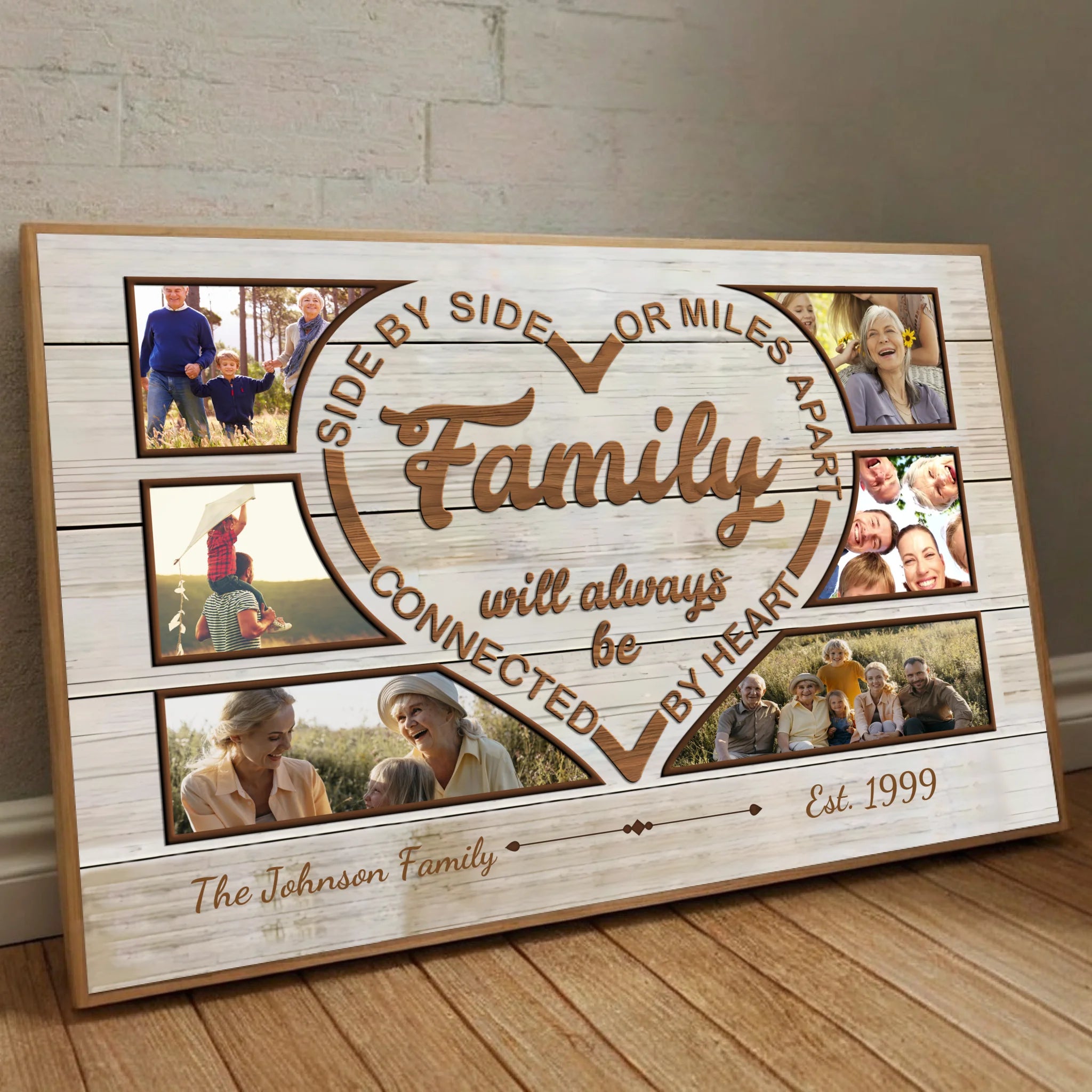 Forever Connected by Heart – Personalized Family Poster to Celebrate Love and Unity - 89Prints