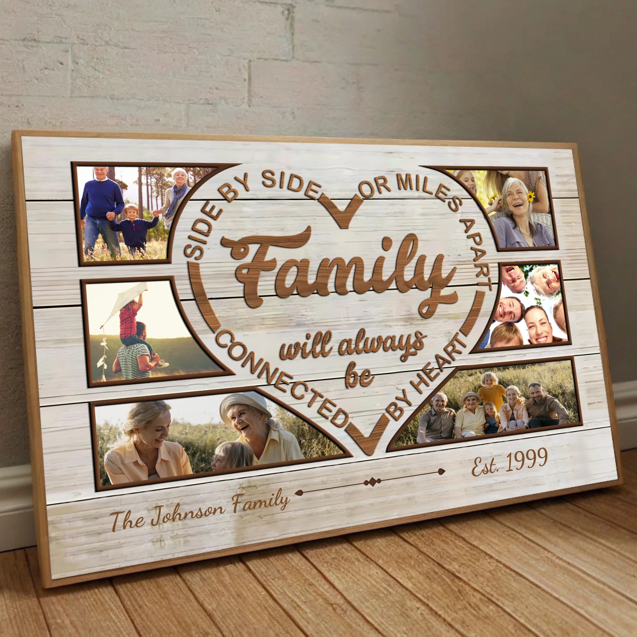 Forever Connected by Heart – Personalized Family Poster to Celebrate Love and Unity - 89Prints