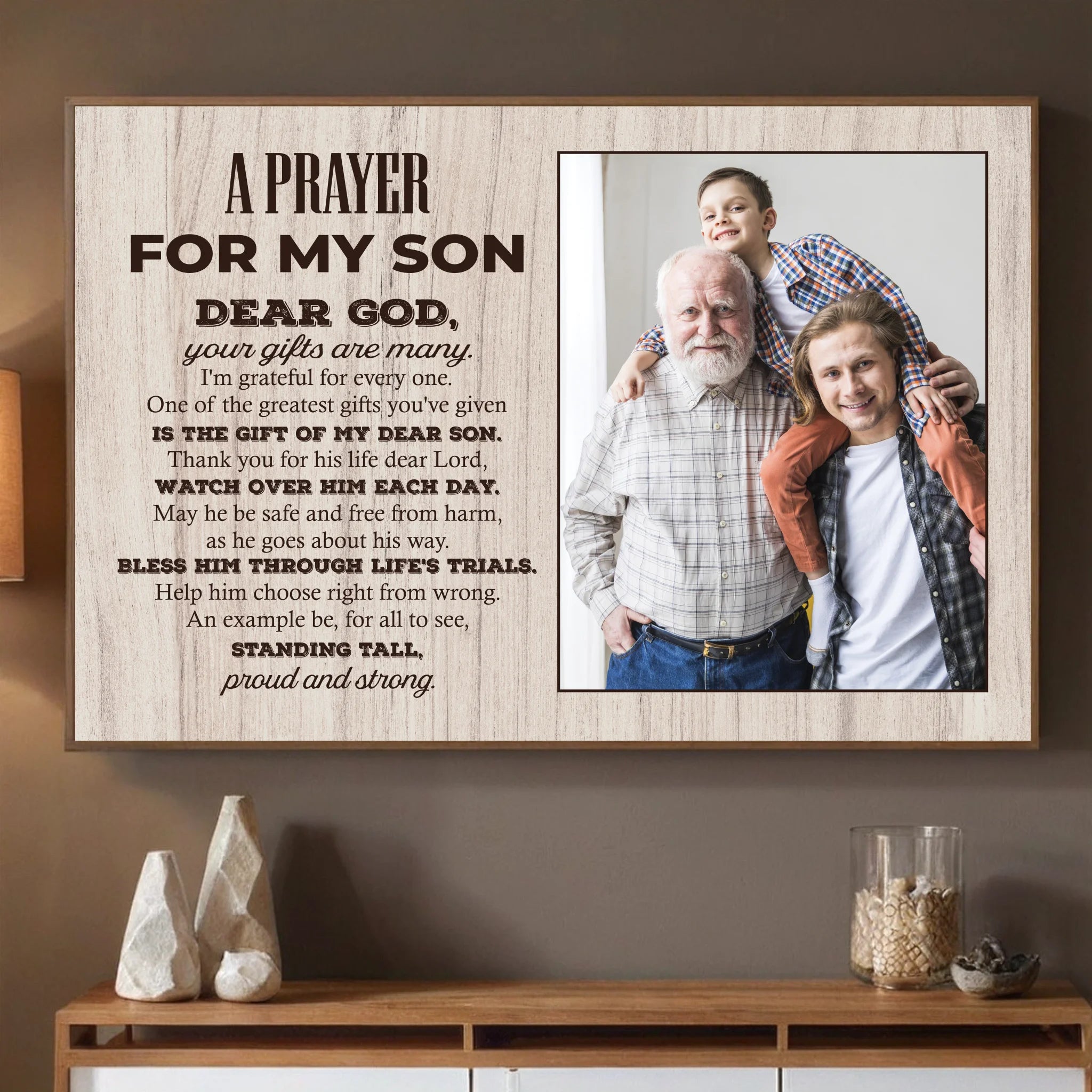 Prayer for Your Son – Inspirational Blessings Poster by 89Prints