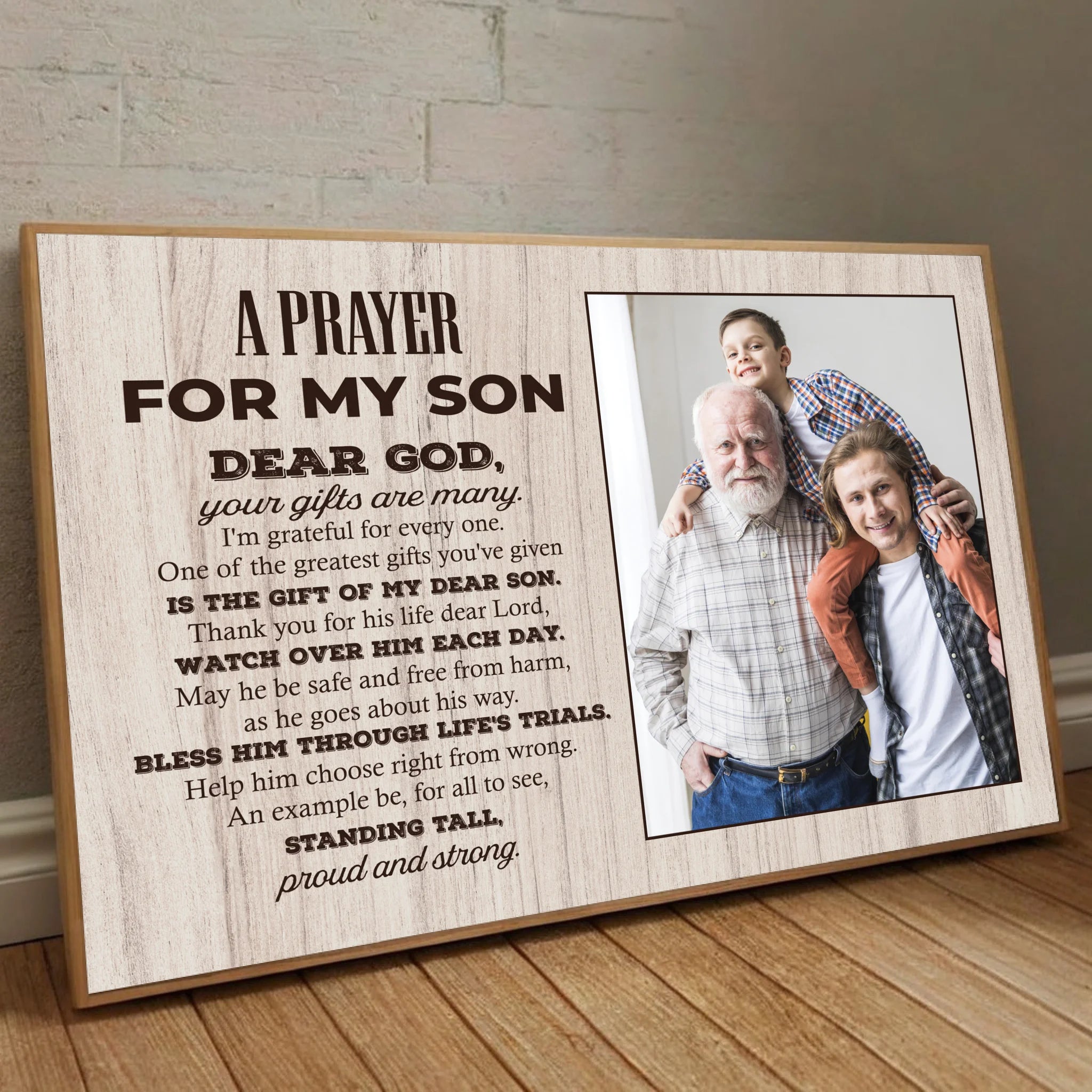 Prayer for Your Son – Inspirational Blessings Poster by 89Prints