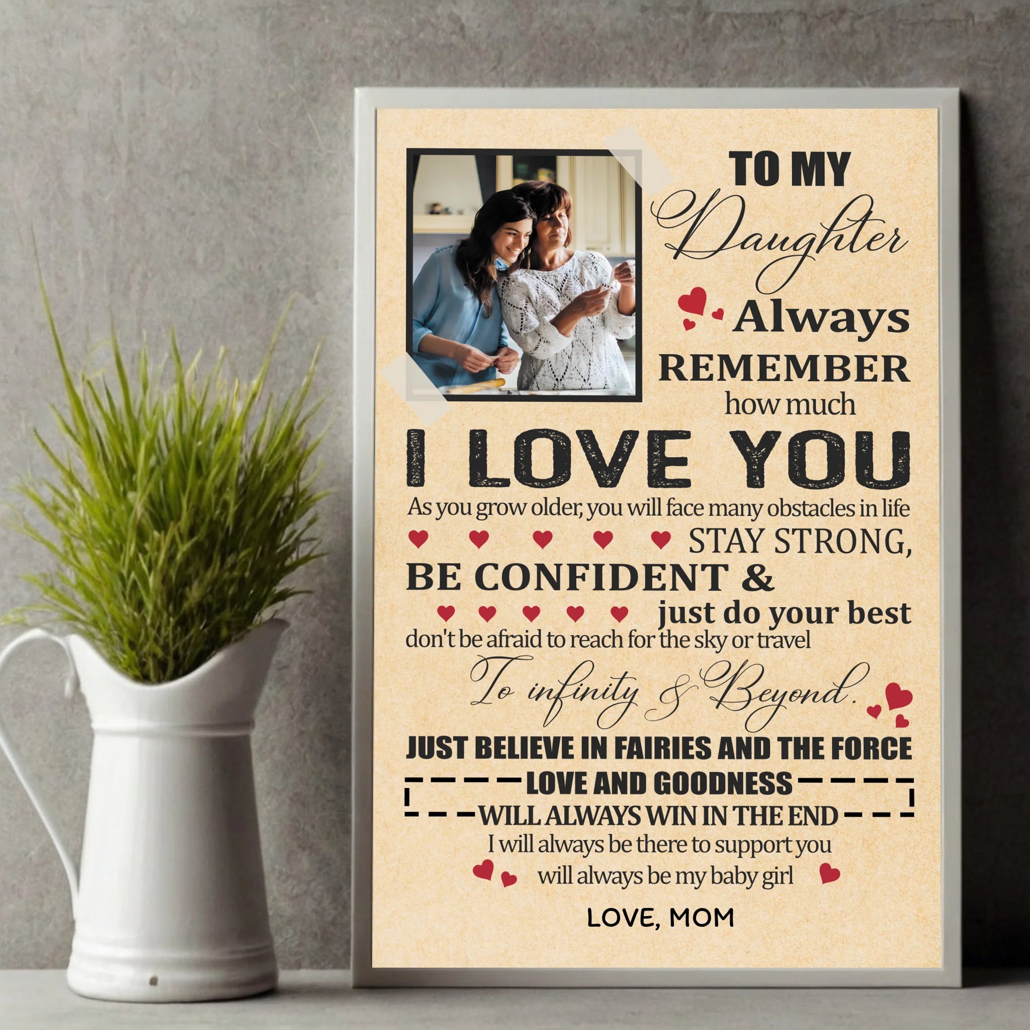 Custom Poster for Daughter – Her Journey of Love and Strength - 89Prints