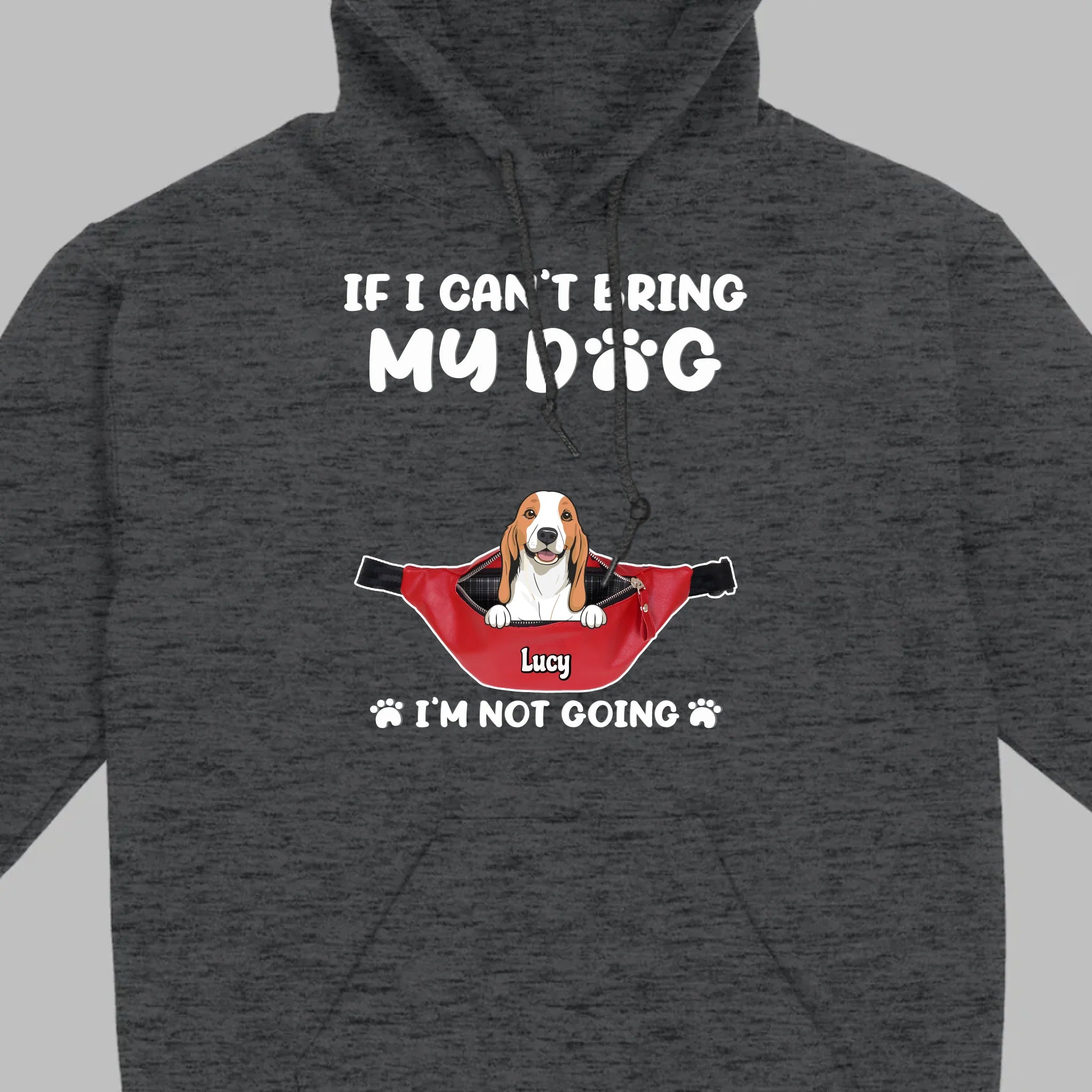 Custom Dog Icon & Name T-Shirt – 'If I Can’t Bring My Dog' – 89Prints