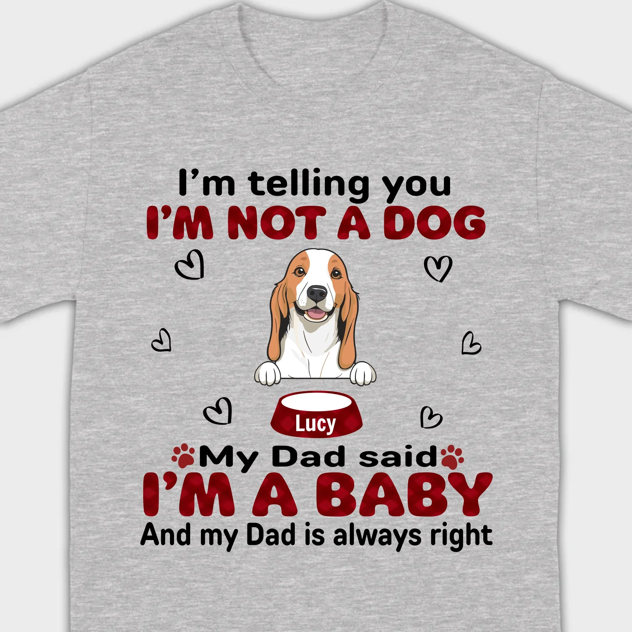 Custom Dog T-Shirt for Proud Pet Parents – Personalize with Icons & Names