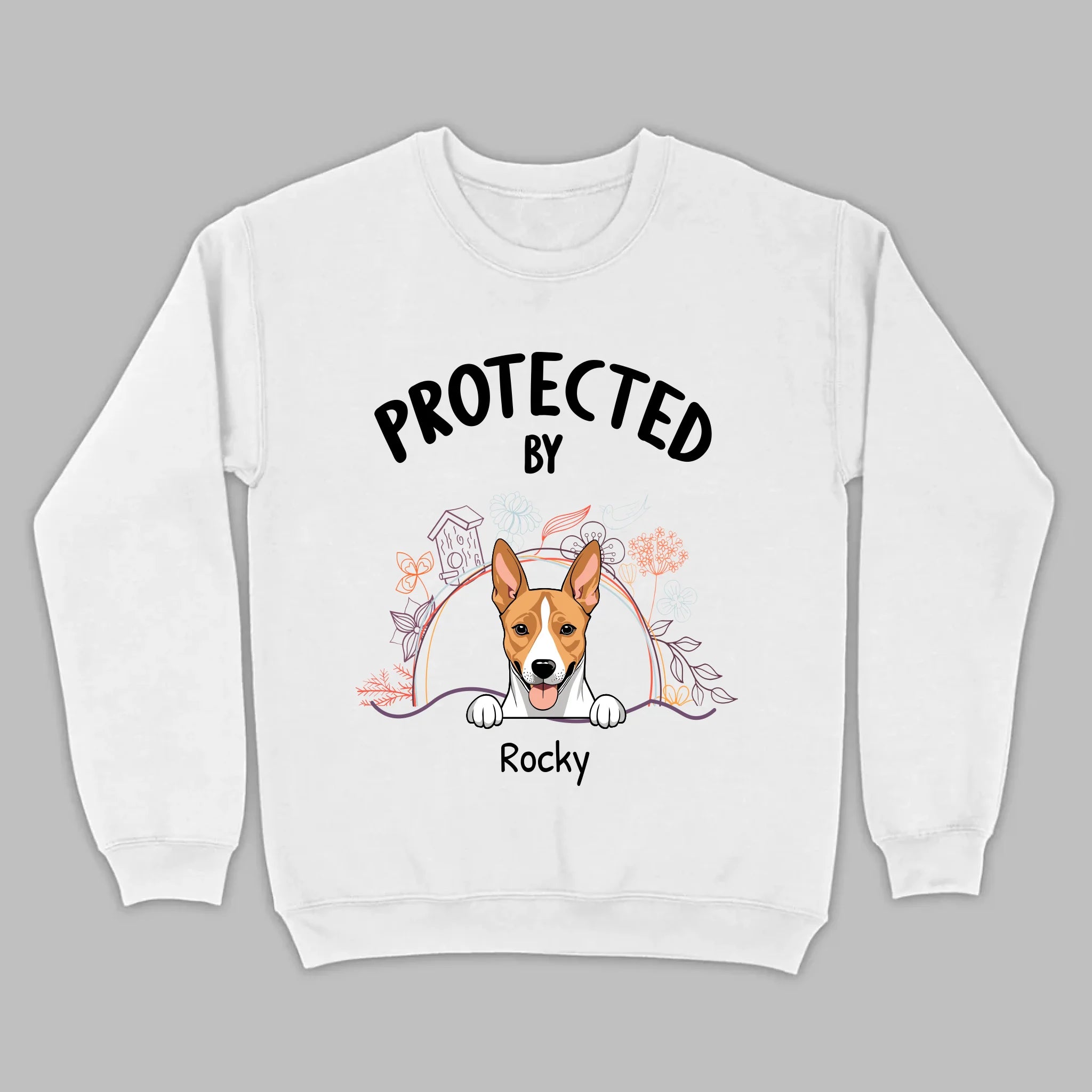 Customizable Pet T-Shirt - Protected by Name | Personalize with 89Prints