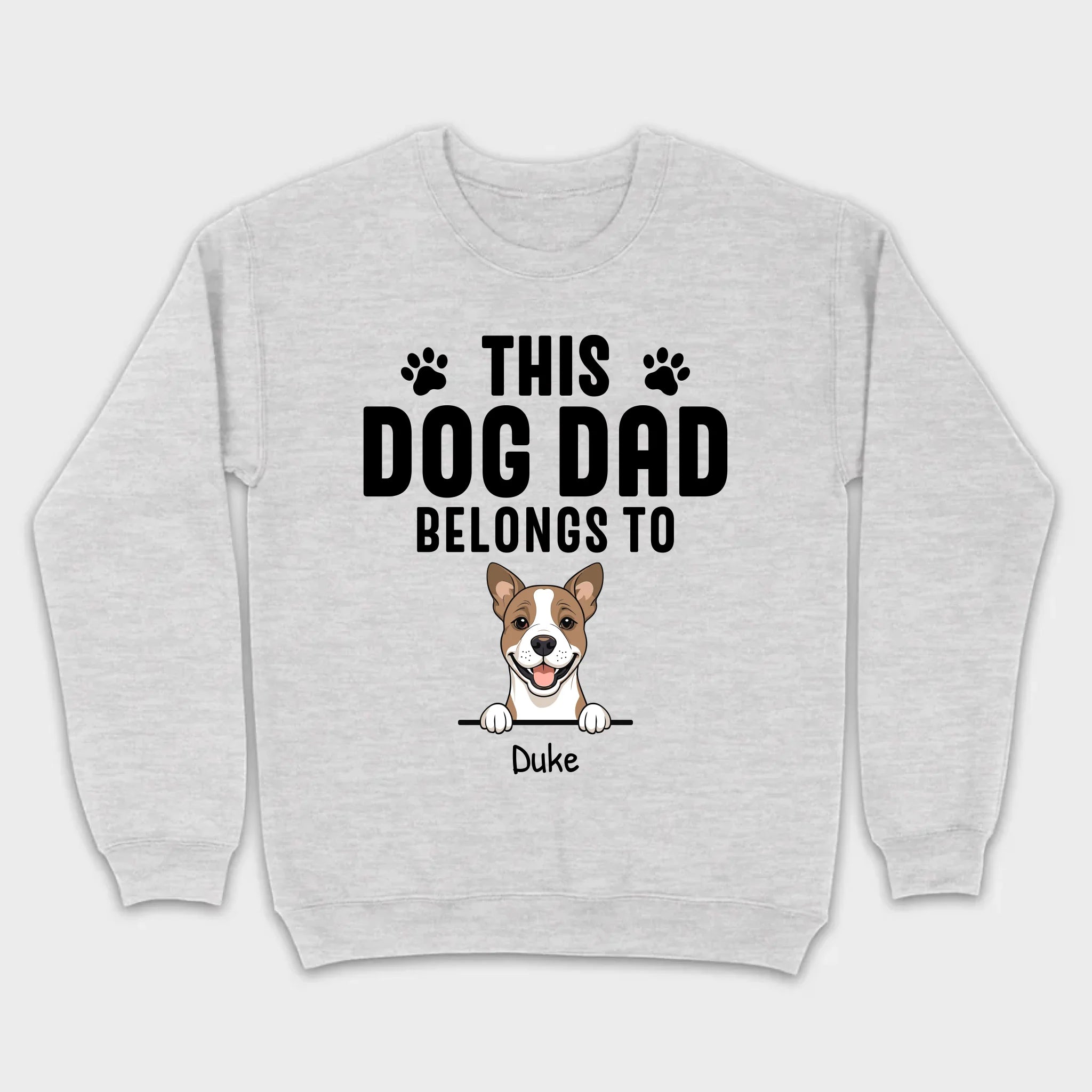 Custom 'This Dog Dad Belongs To' T-Shirt – Personalize with Your Dog's Name | 89Prints