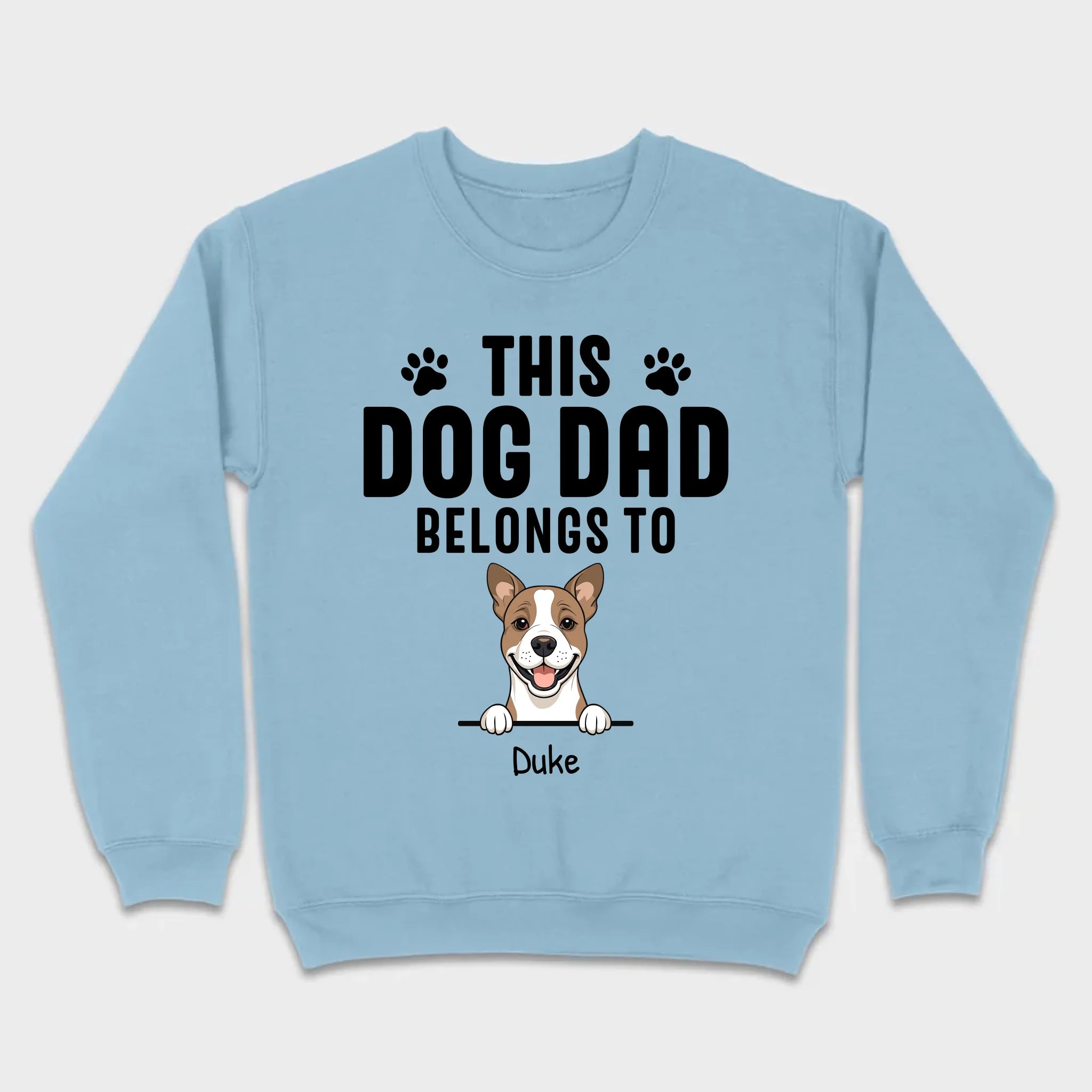 Custom 'This Dog Dad Belongs To' T-Shirt – Personalize with Your Dog's Name | 89Prints