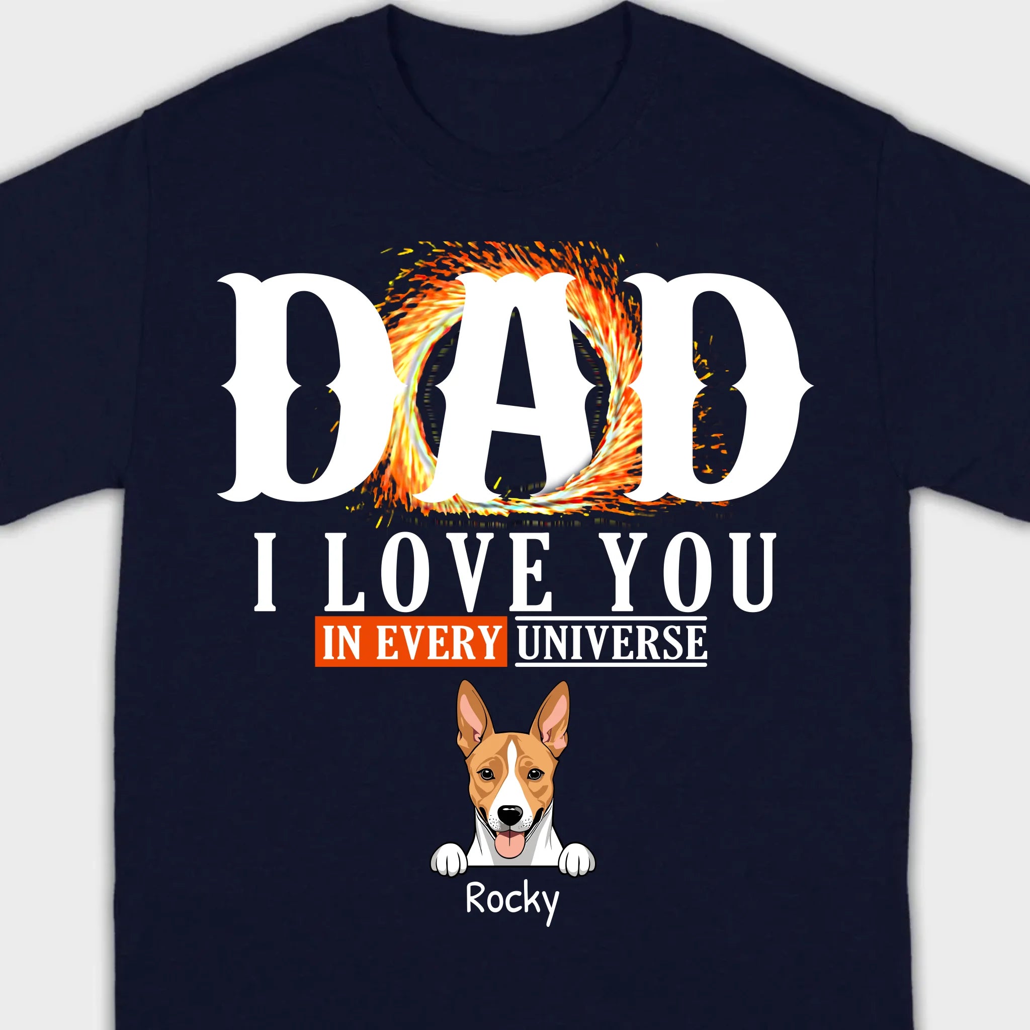 Personalized Dog T-Shirt for Dad - Unique Gift with Custom Name and Icon