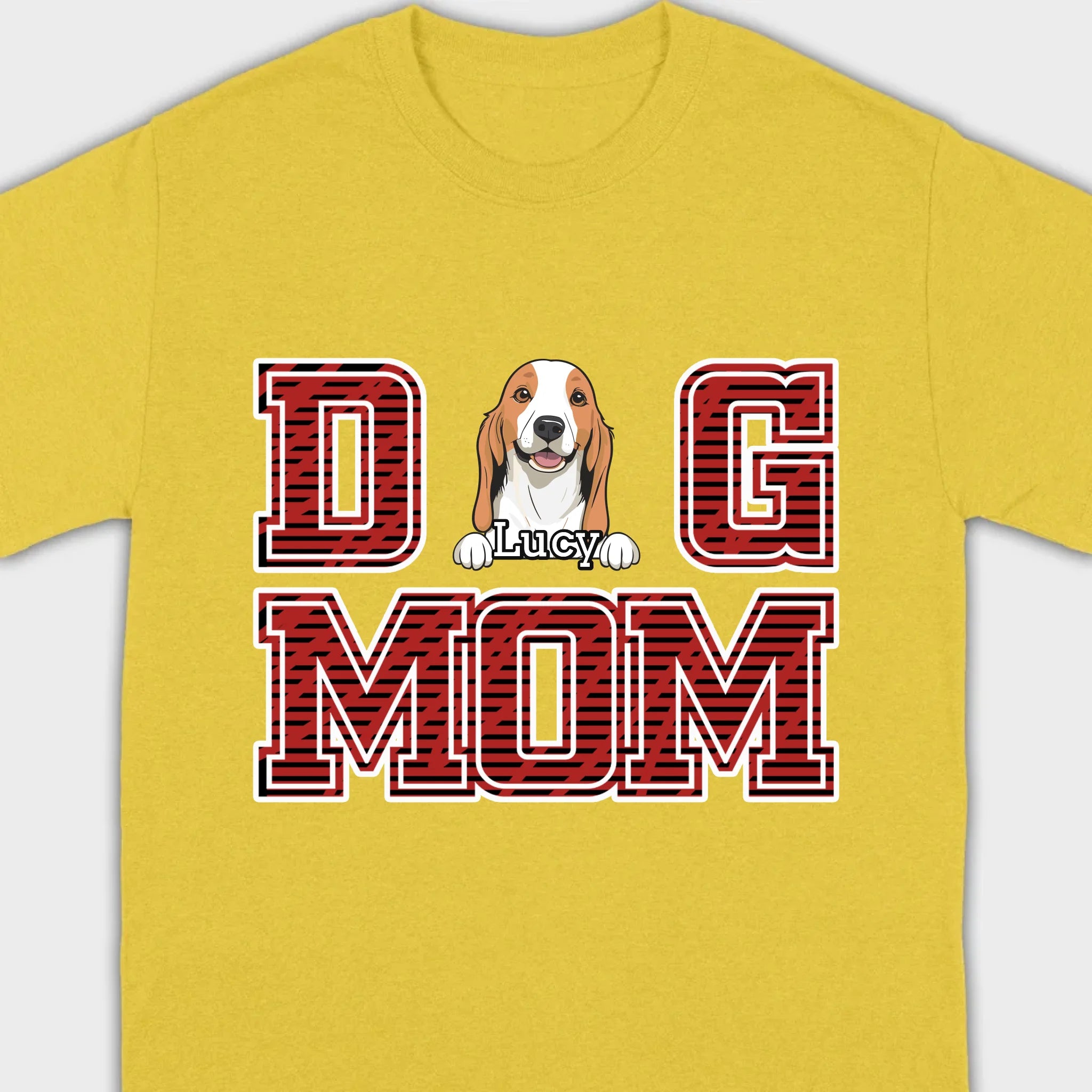 Custom Dog Mom T-Shirt – Personalized with Dog Icons & Names | 89Prints
