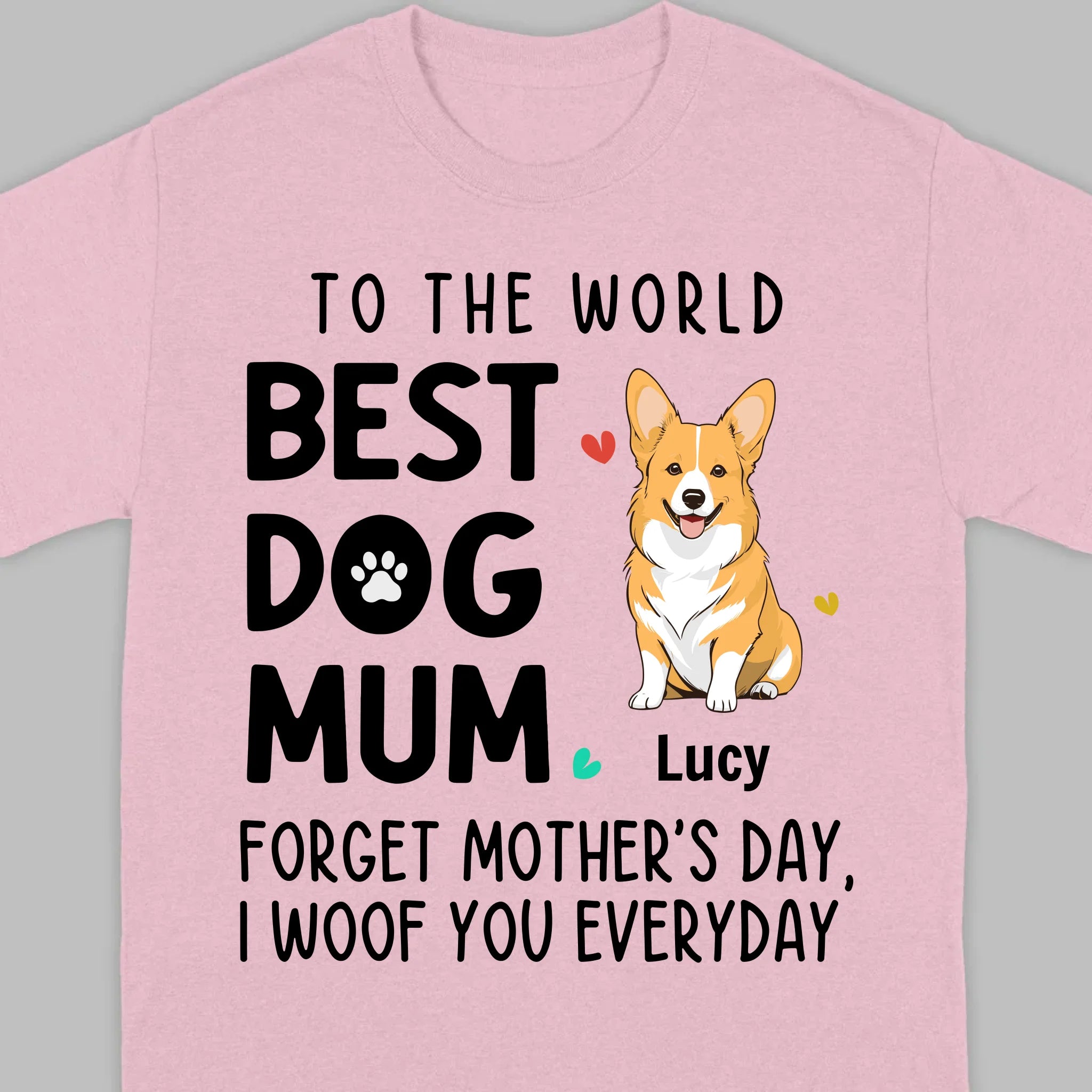 Best Dog Mum T-Shirt – Personalized Icons & Names for Dog Lovers | 89Prints