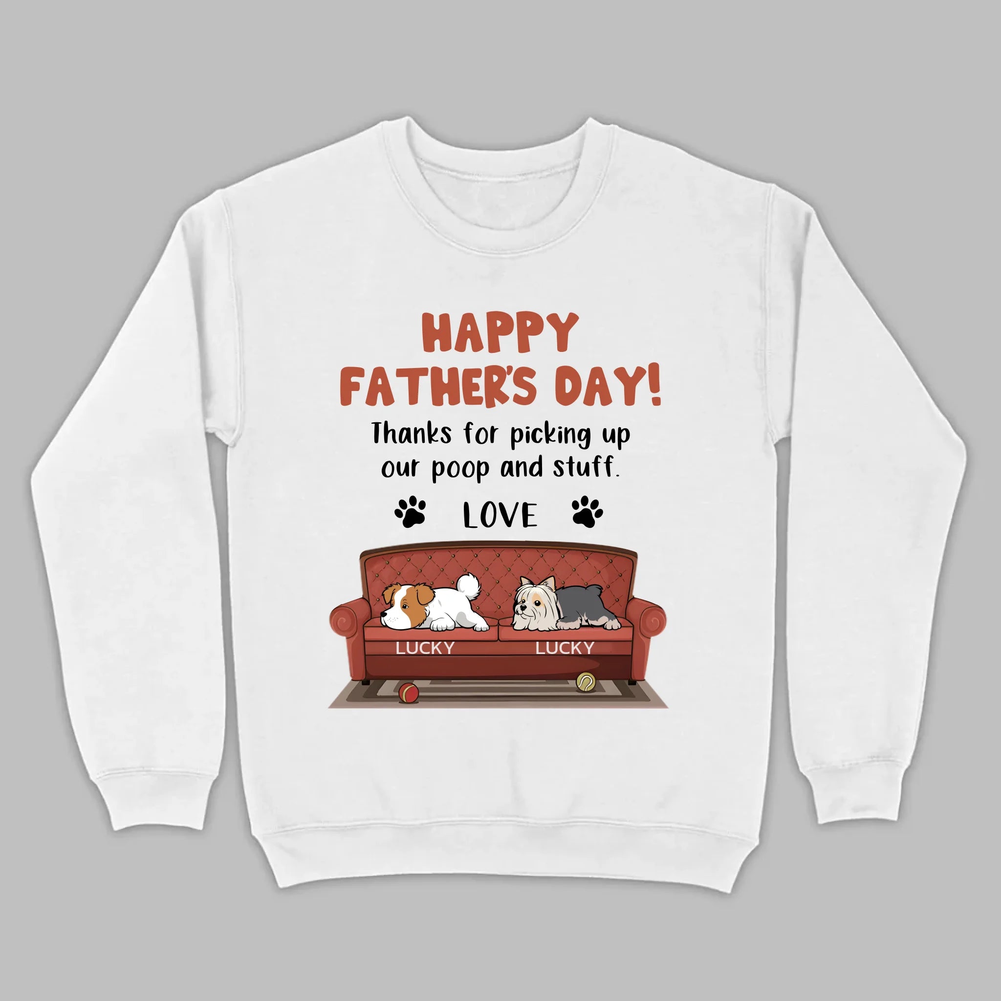 Custom Dog T-Shirt for Father’s Day – Add Dog Icons & Names – 89Prints