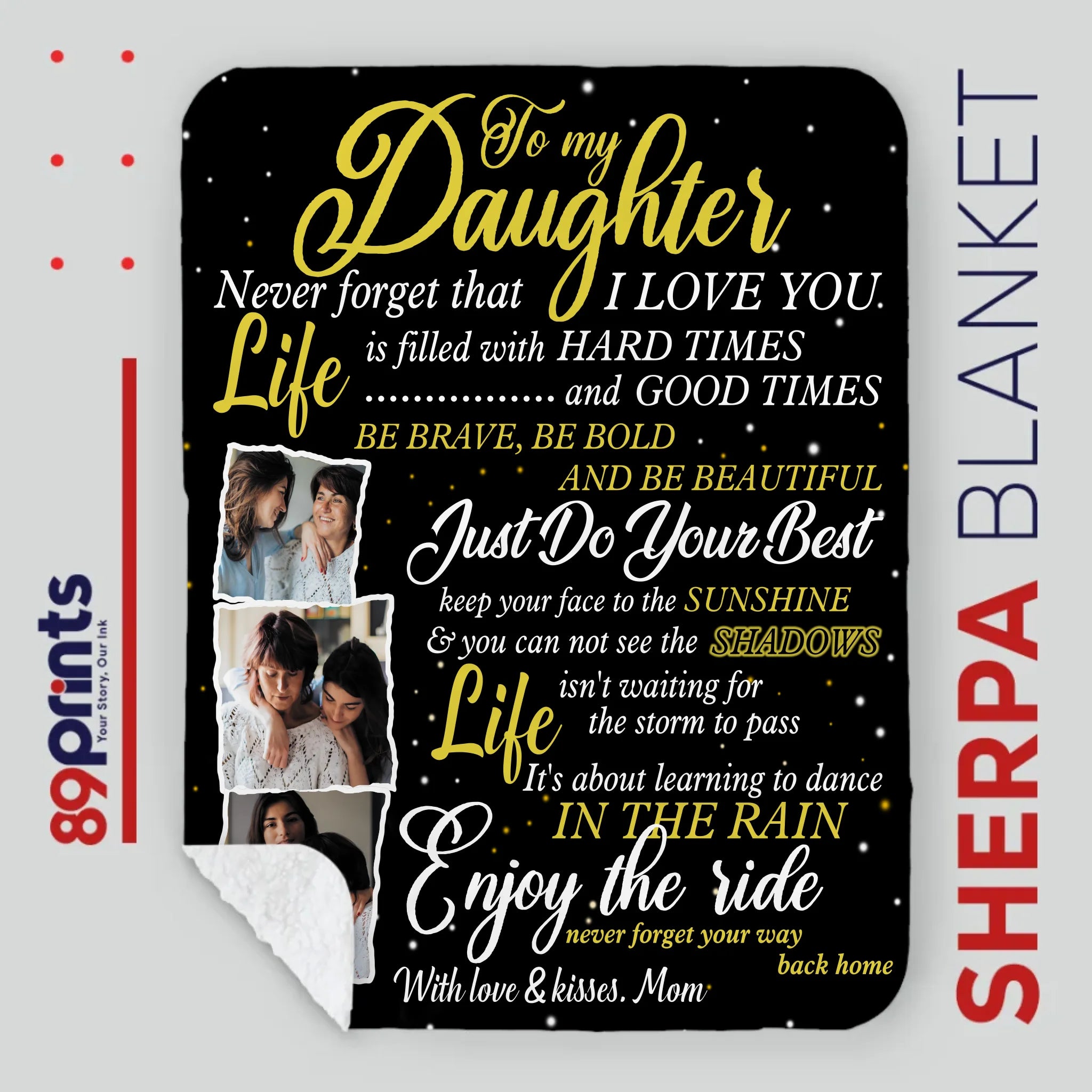 Personalized Daughter Blanket – A Warm Embrace from Afar - 89Prints