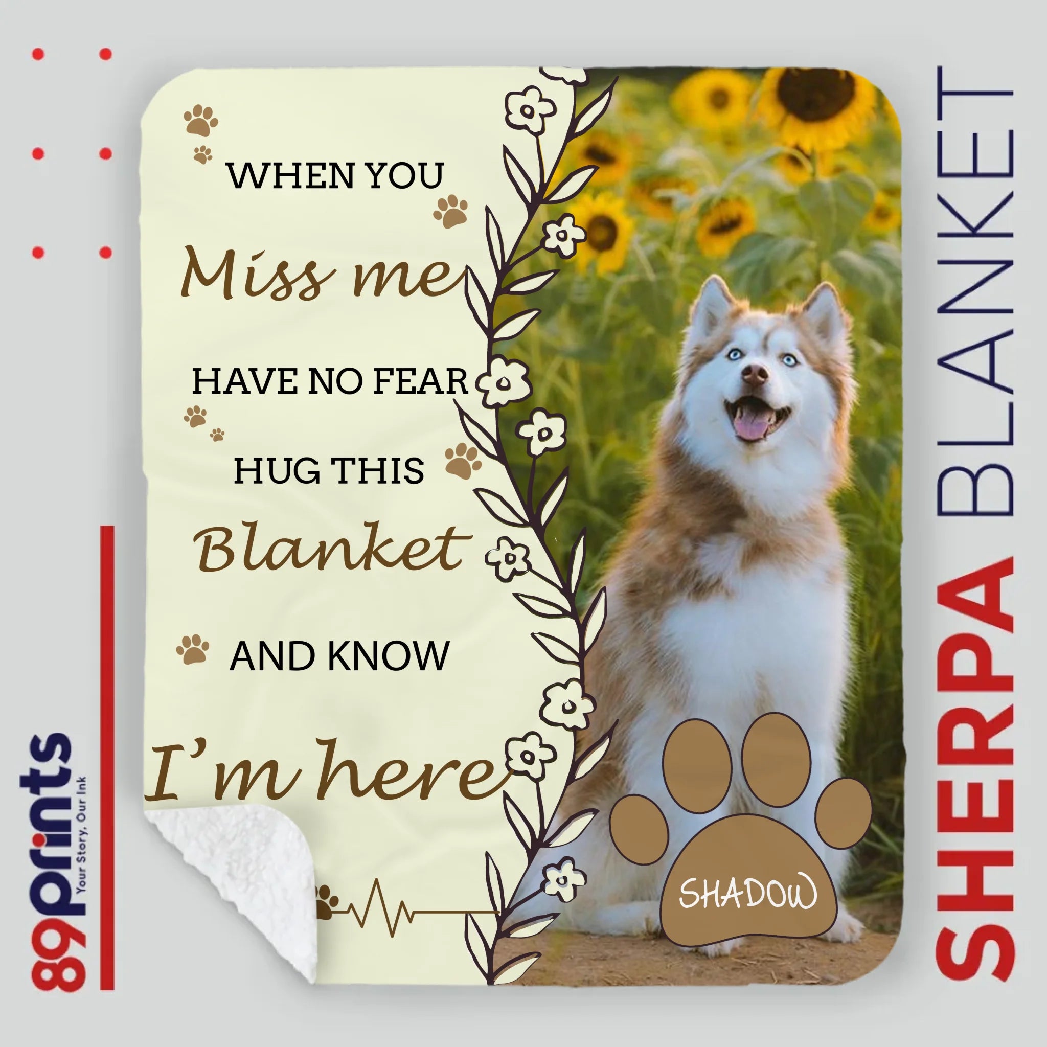 Personalized Dog Memorial Blanket – Always by Your Side - 89Prints