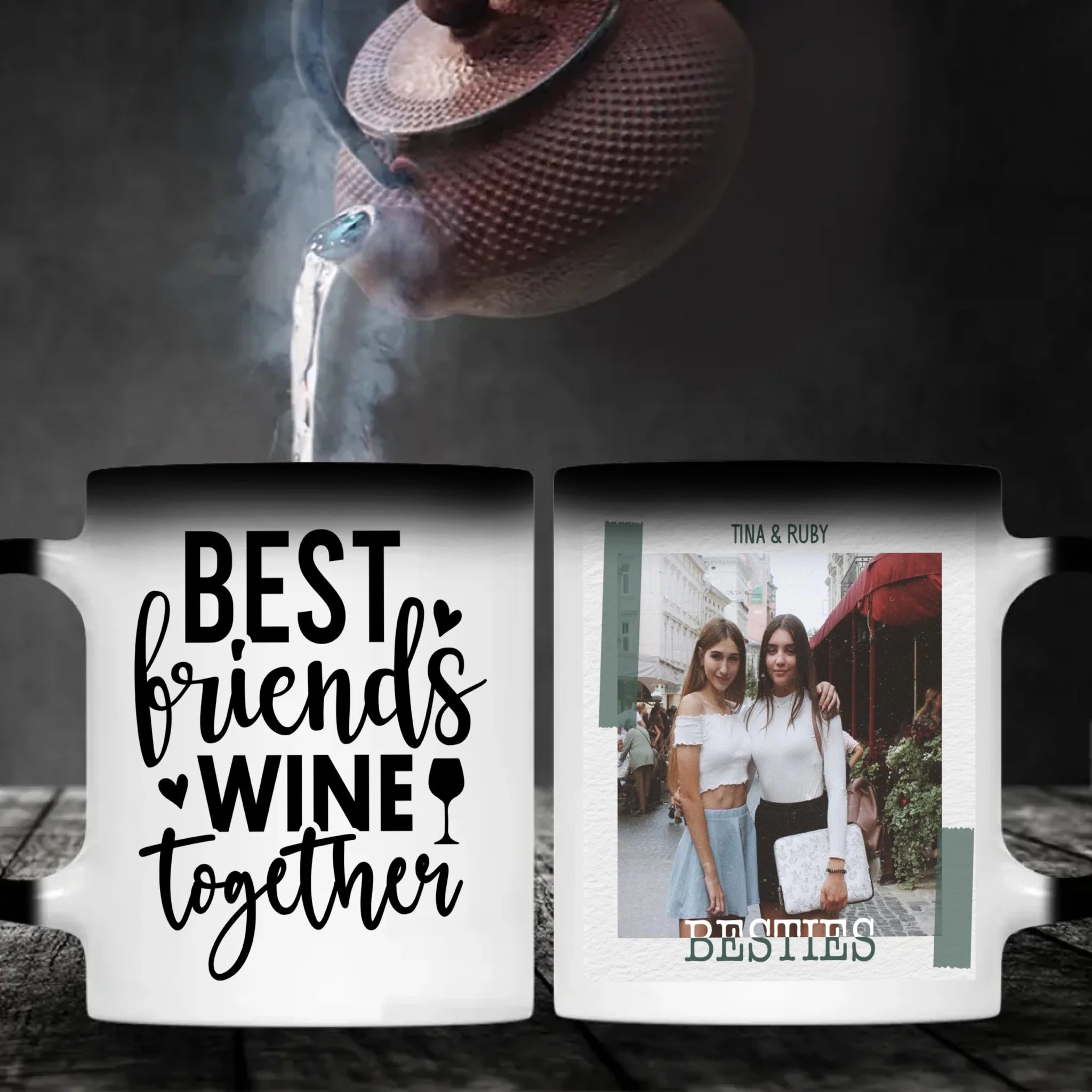 Personalized Best Friends Wine Mug – Birthday Gift for Besties - 89Prints