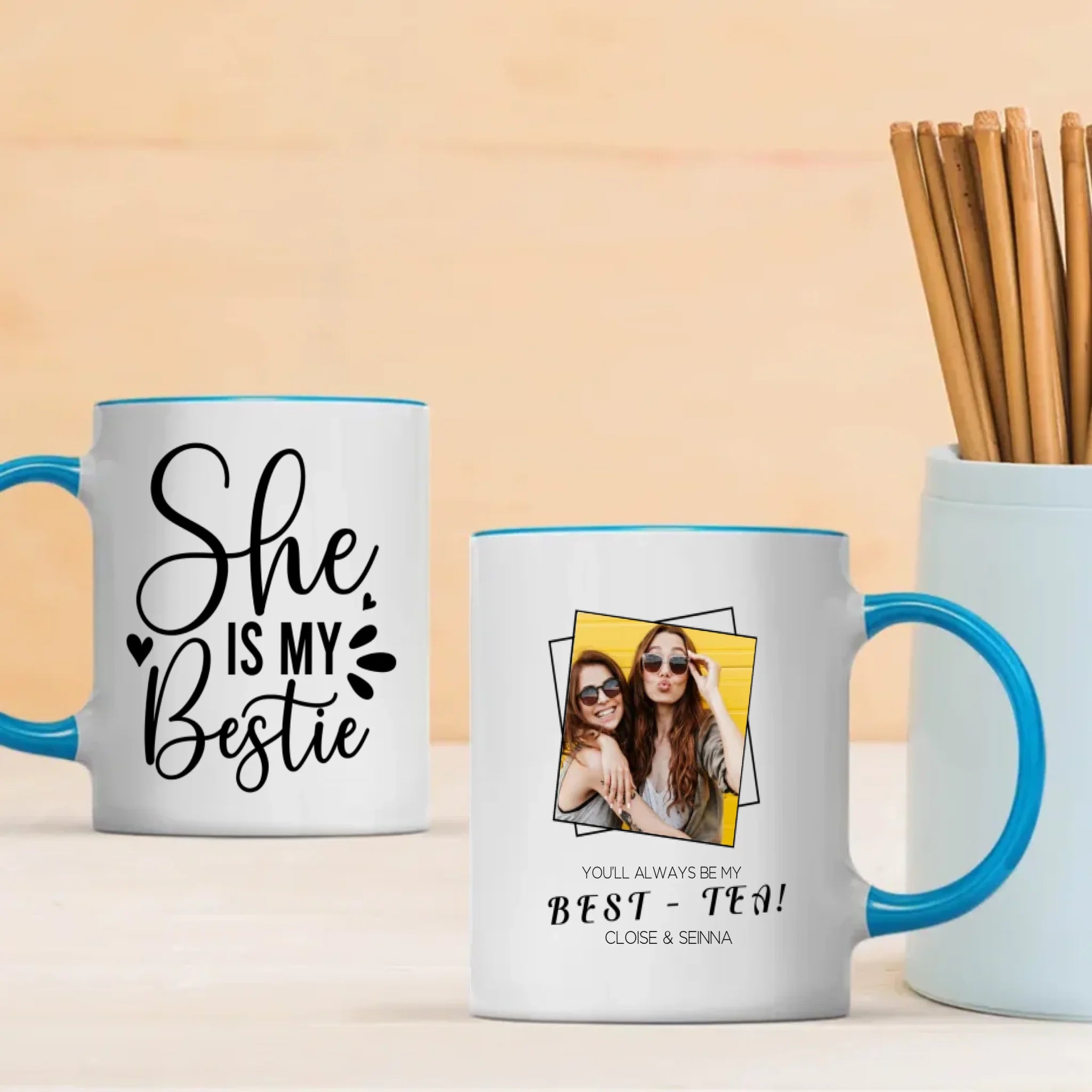 Personalized Mug – She Is My Bestie - 89Prints