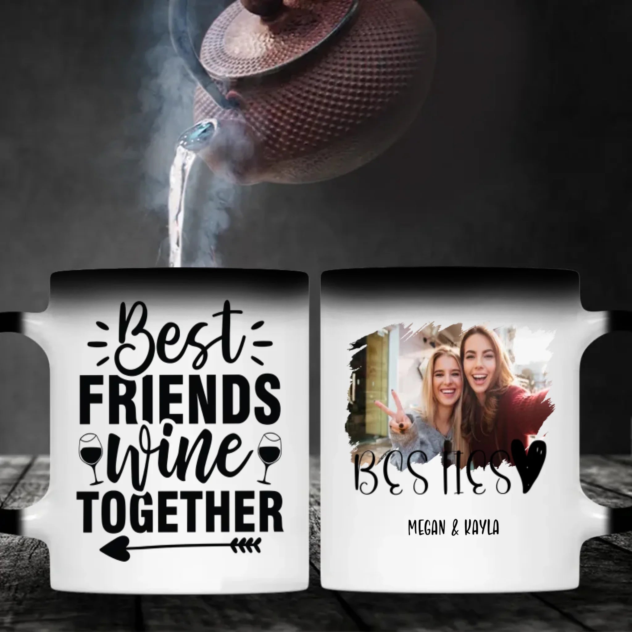 Bestie Memories Mug – Custom Photo & Wine Together Quote - 89Prints
