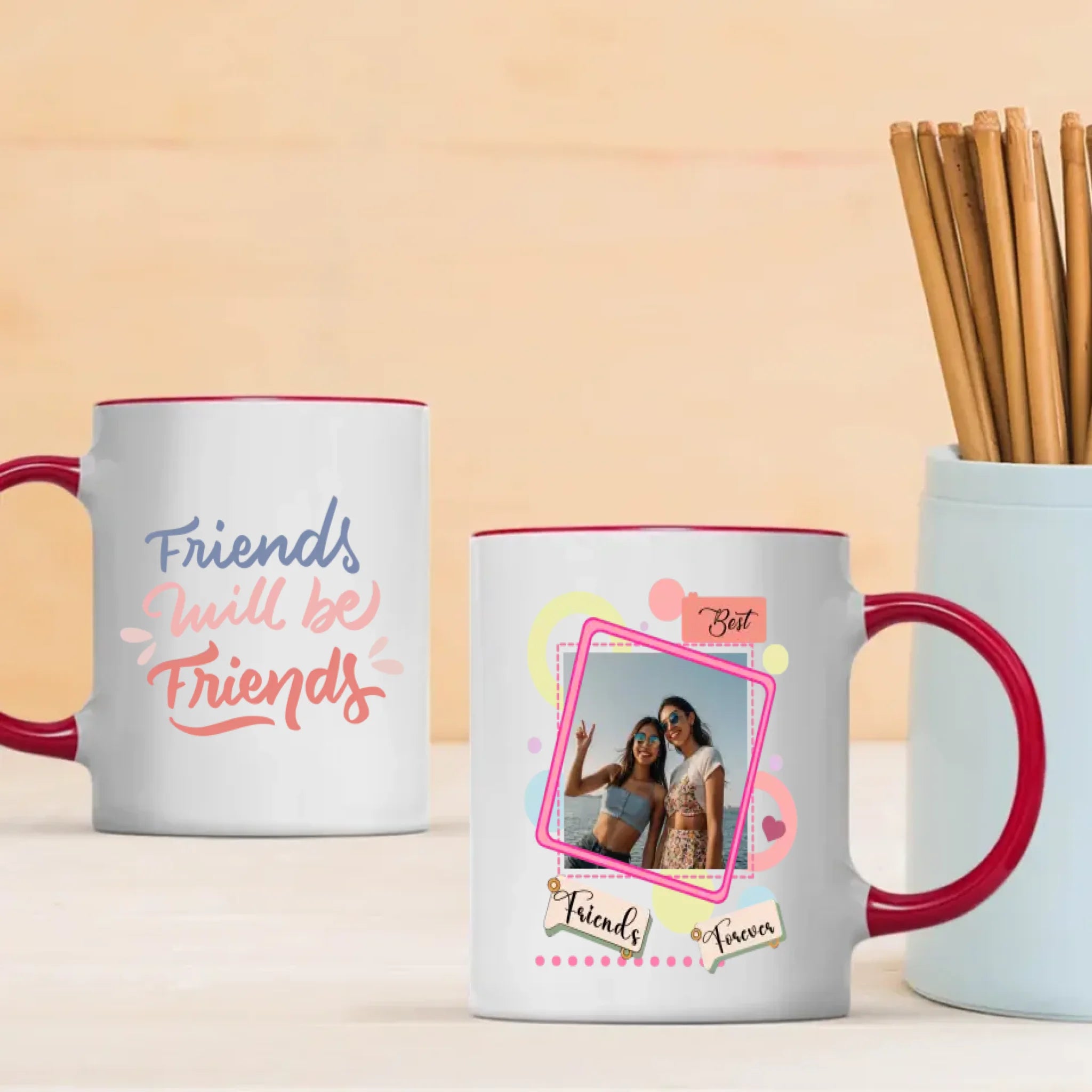 Custom Bestie Mug – Daily Gift with Friends Will Be Friends - 89Prints