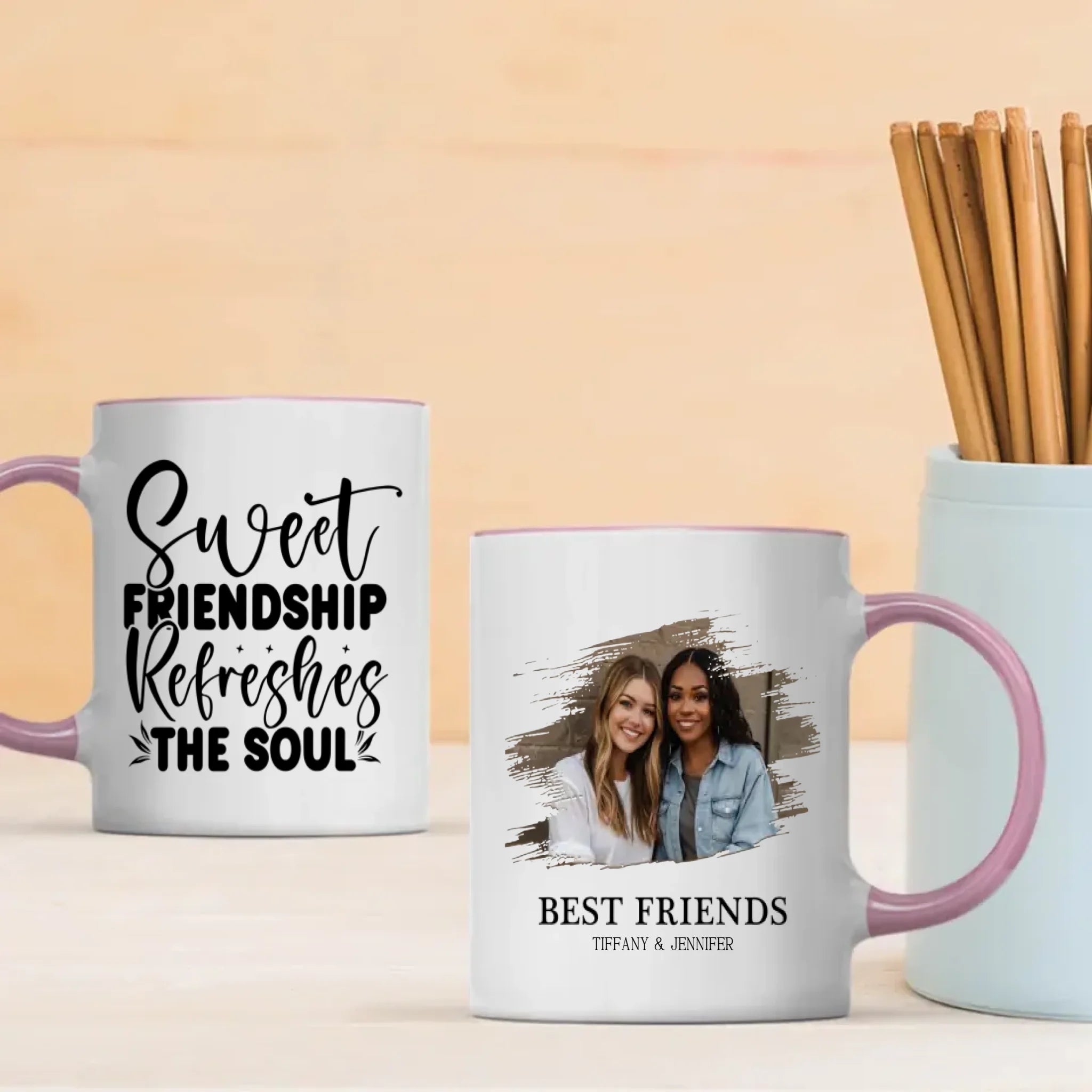 Best Friends Forever – Personalized Mug with Sweet Friendship Quote - 89Prints
