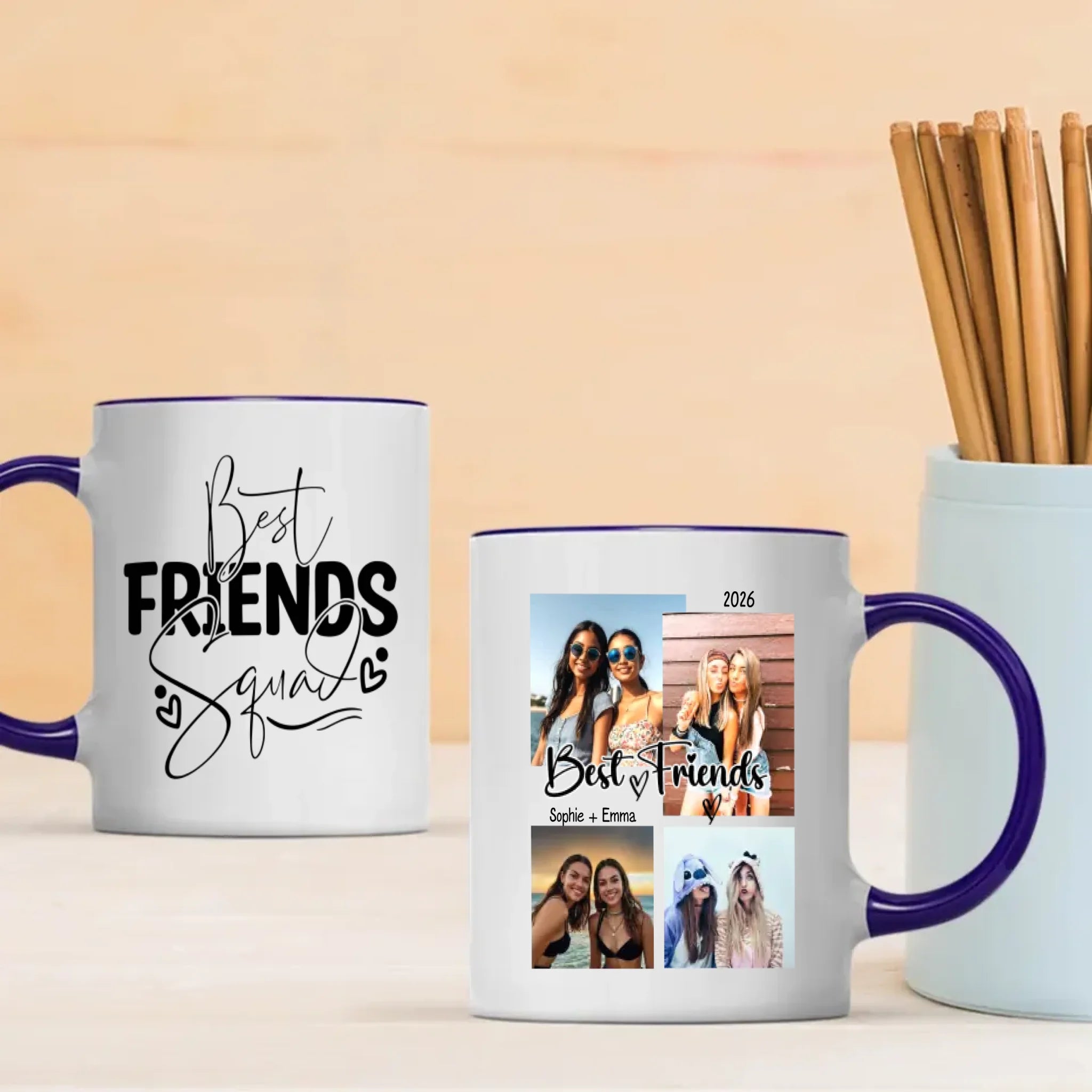 Cozy Personalized Mug – Sharing Moments with Best Friends - 89Prints