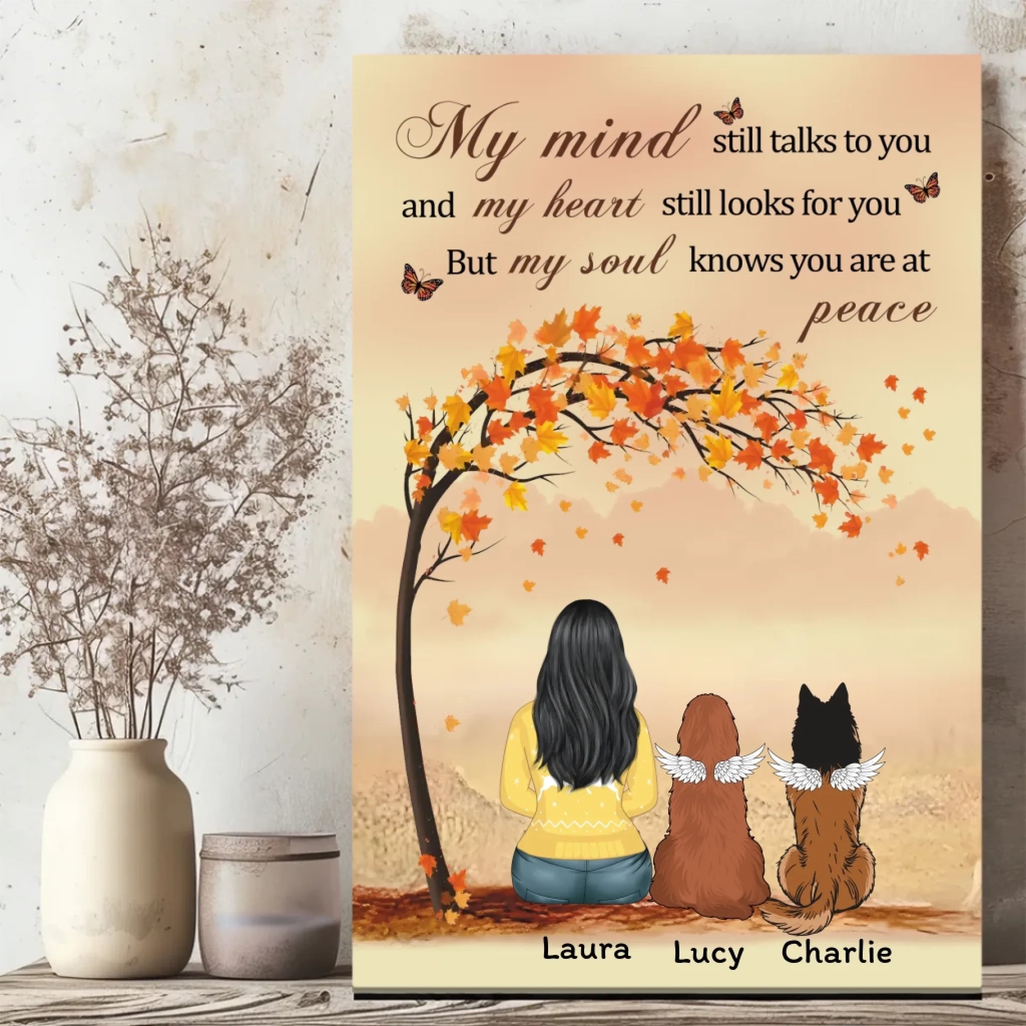 Personalized Dog Memorial Canvas – In Loving Memory Design - 89Prints